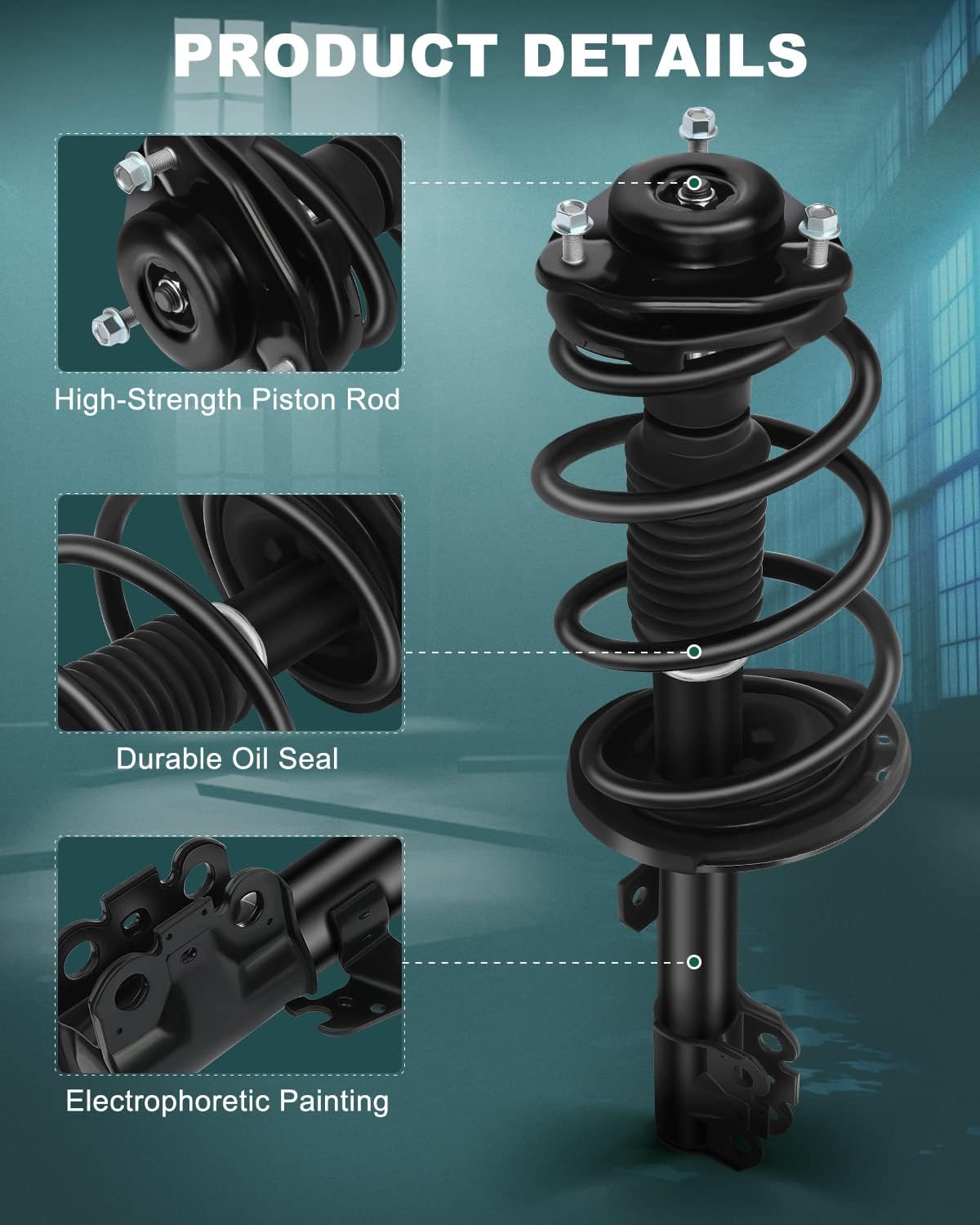 AUTOMUTO Strut Spring Assembly Front Struts Shock Absorber Fit for 2011 2012 2013 2014 for Toyota Sienna FWD