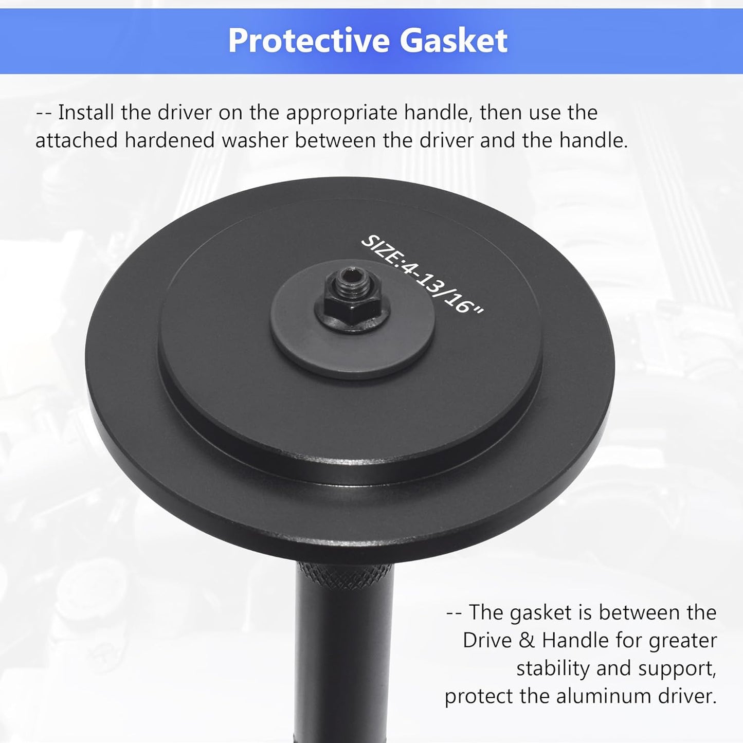 Truck Hub Seal Installer Kit, 4-13/16" to 6-5/16" Large Race and Heavy Duty Seal Drivers for Class 7 & Class 8 Trucks