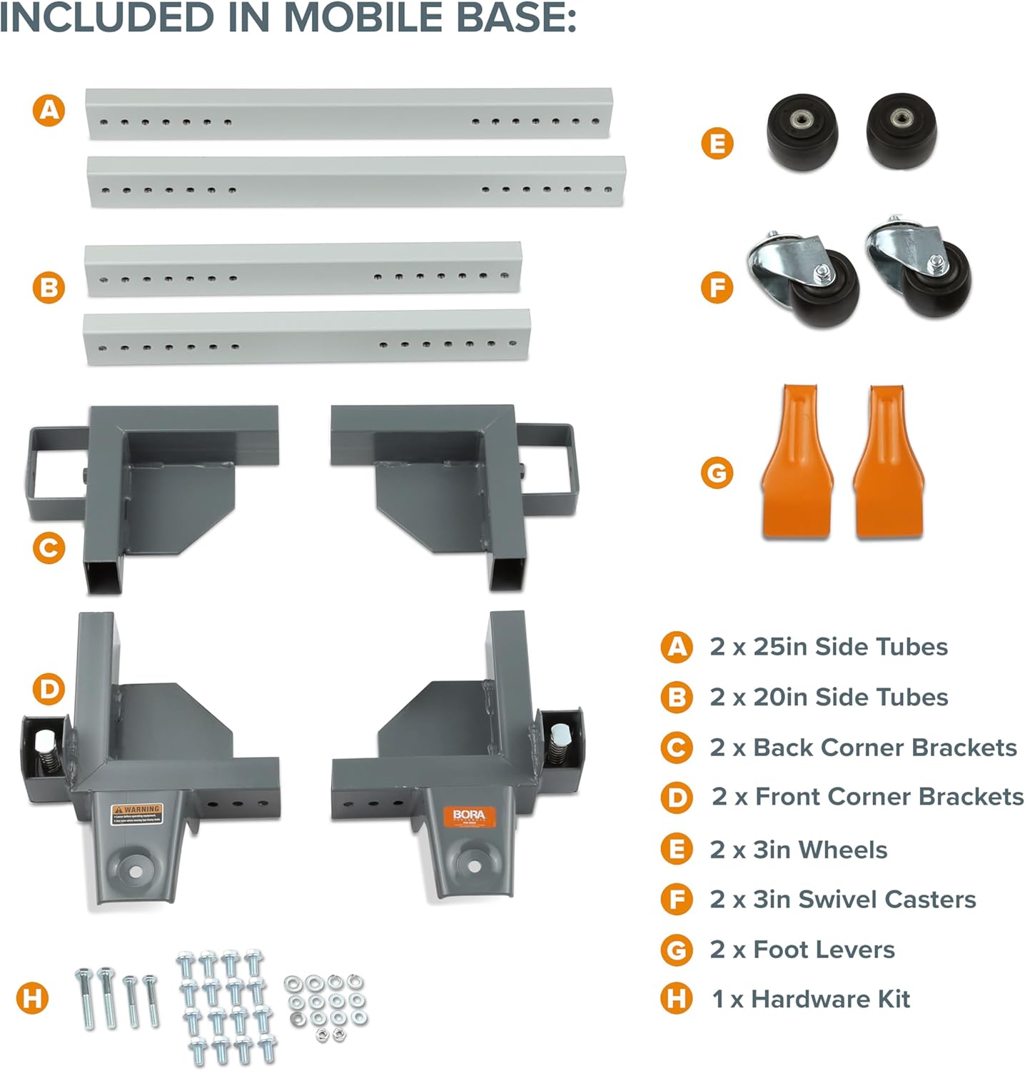 Bora Portamate PM-3500-Industrial Strength Universal Rolling Mobile Base That Makes Your Heaviest Power Tools Easy to Move