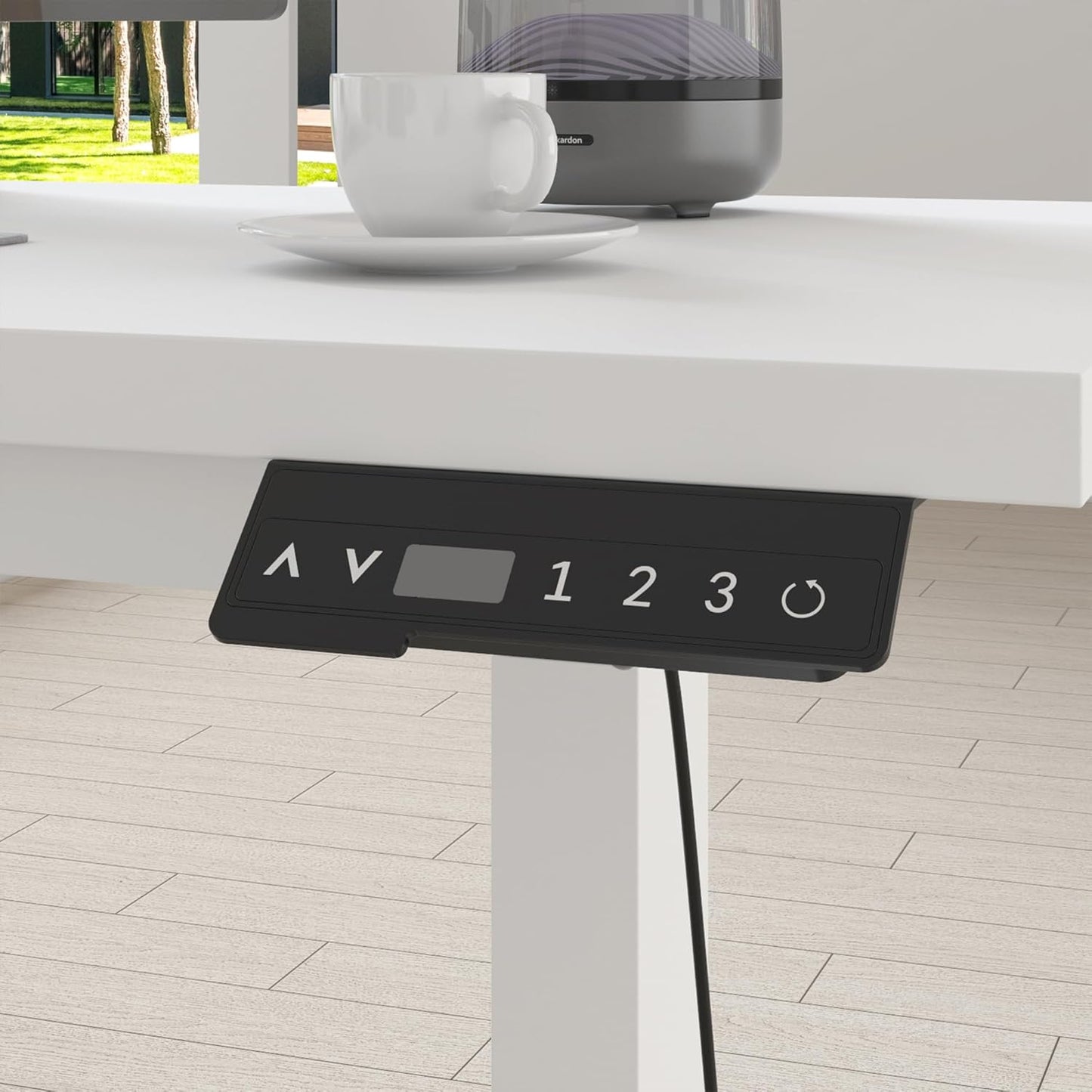 54.3" L Shaped Electric Standing Desk with File Cabinet, Height Adjustable Stand up Desk with Drawers, Home Office Computer Gaming Table, White