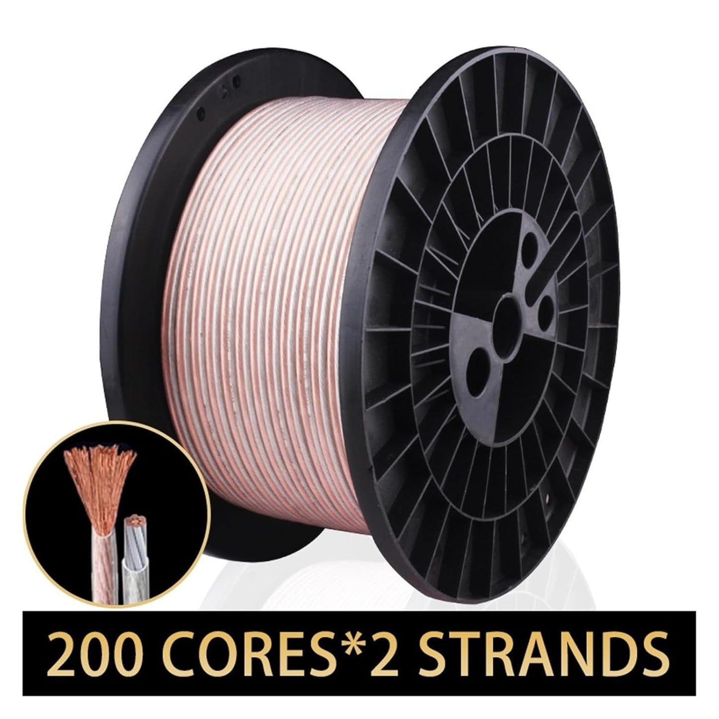 200 cores DIY HiFi Audio Cable Oxygen Free Pure Copper Ofc Speaker Cable for Car Audio Home Theater KTV DJ Audio Wire DIY Speaker Wire(100 Meters)
