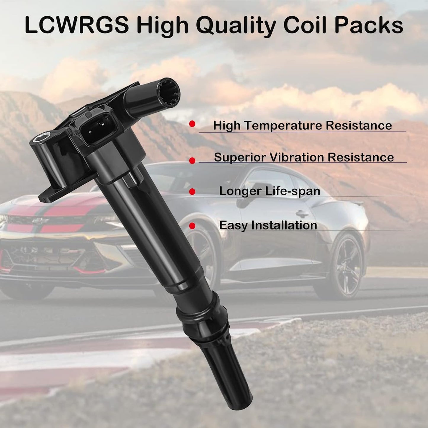 Set of 8 Ignition Coils Fits for 6.2 V8 Ford F250 F350 E350 Super Duty 2010 2011 2012 2013 2014 2012 2016 2017 Coil Packs Driver Side & Passenger Side Replaces# UF639 UF631 C1800 C1801