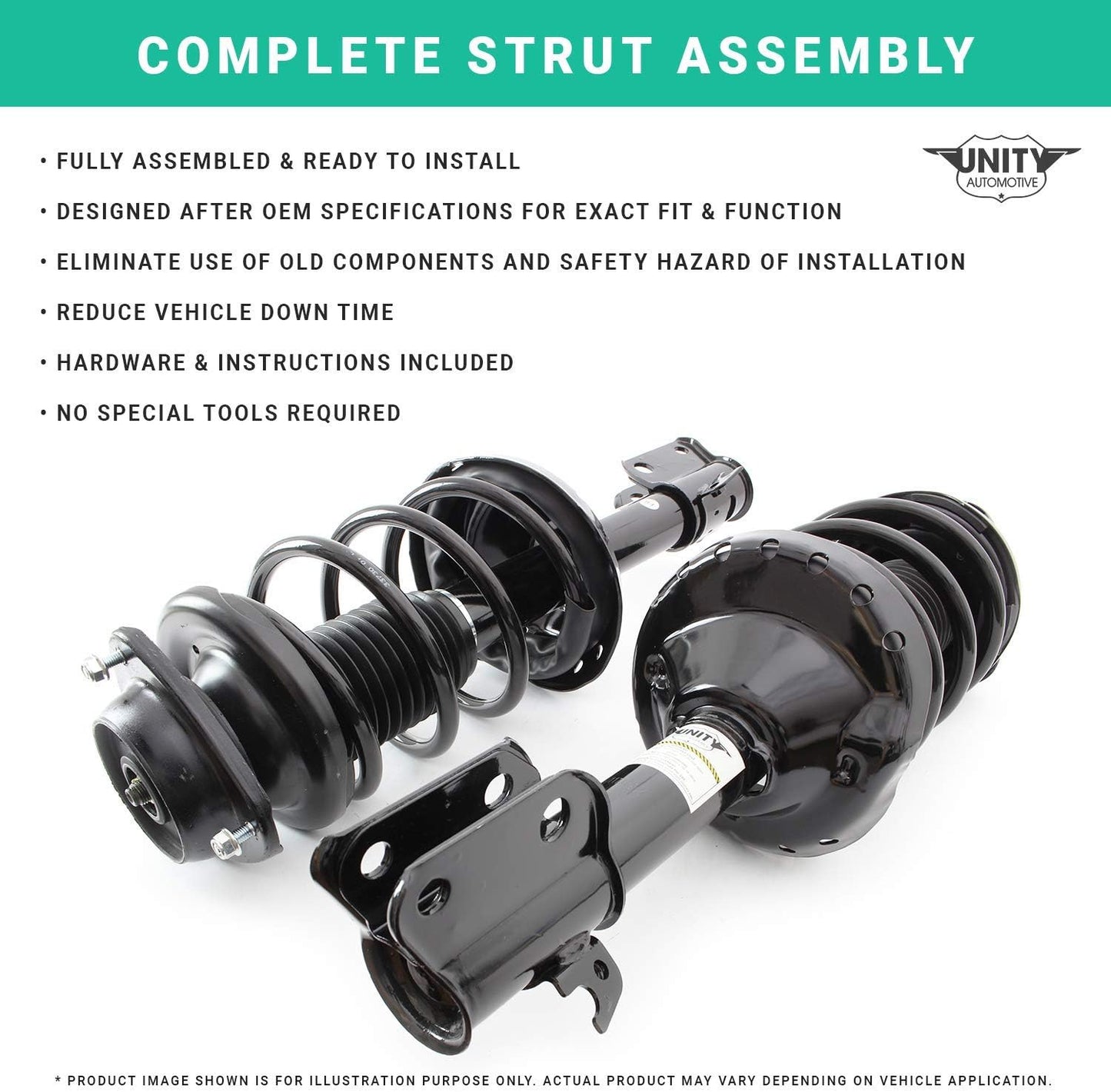 UNITY AUTOMOTIVE 11036 Front Right Complete Strut Assembly 2010-2010 Buick Allure FWD