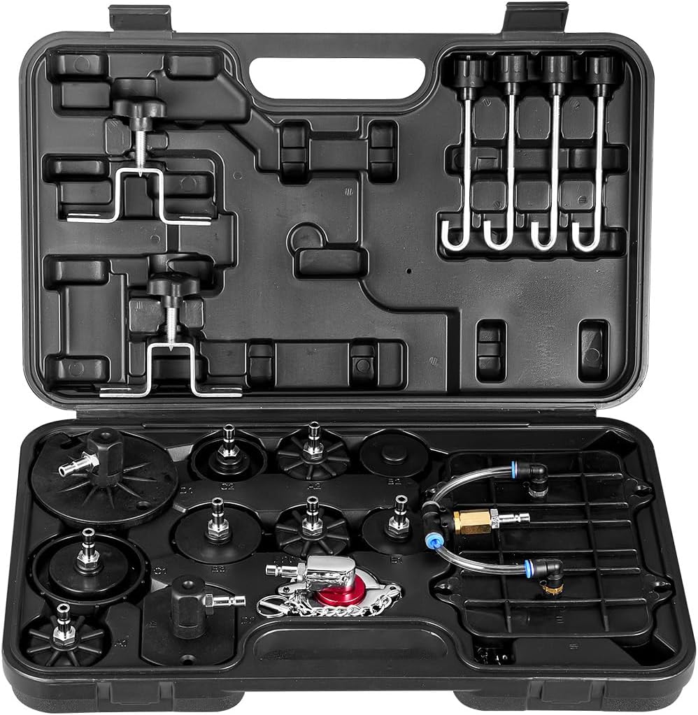 VEVOR Brake Master Bleeder Kit, 12 Pcs, Professional Brake Bleeder Adapter Set with Complete Kit & Handle, Durable Brake Bleeder Adapter for Brake Fluid Filling Fit for Most New & Old Vehicles