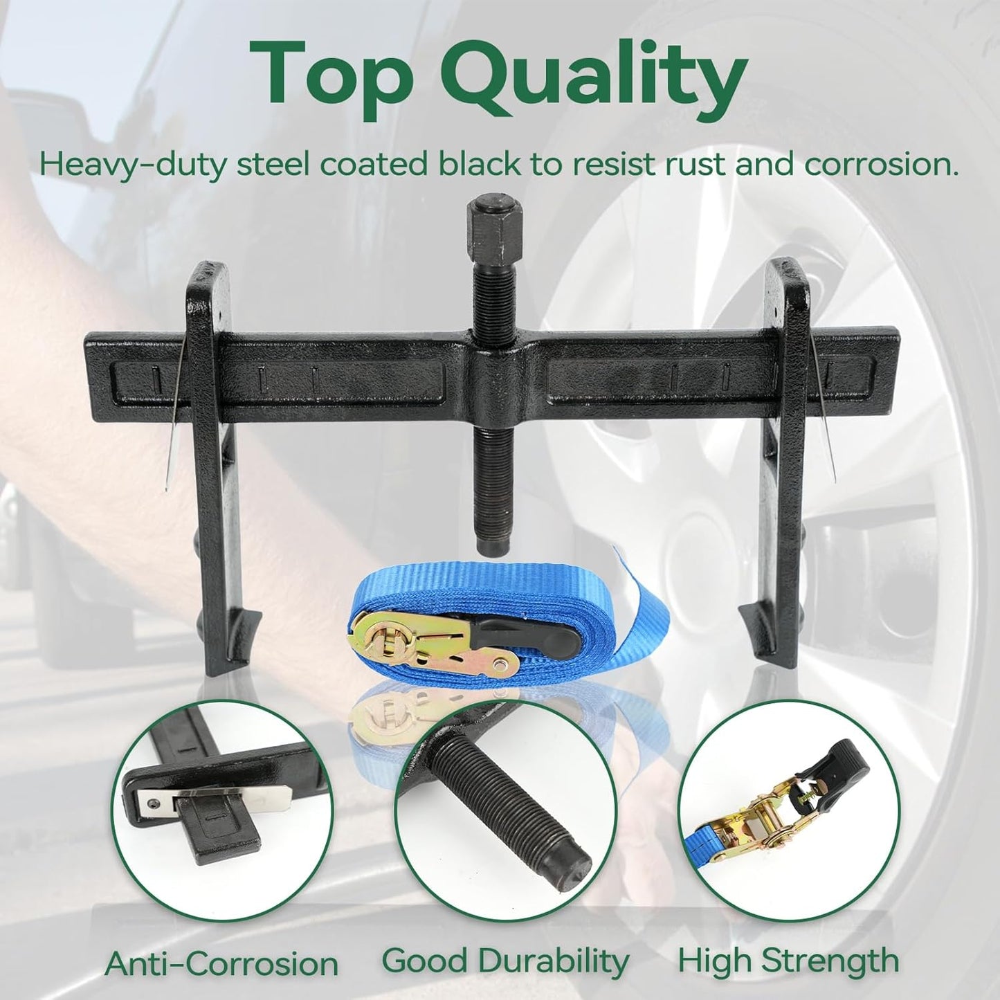 6980 Drum and Rotor Puller, Brake Rotor Removal Tool, Drum Brake Hub Puller for Removing Hub Drums, Rotors, Drive Wheels, Gears, Flywheels, Pulleys