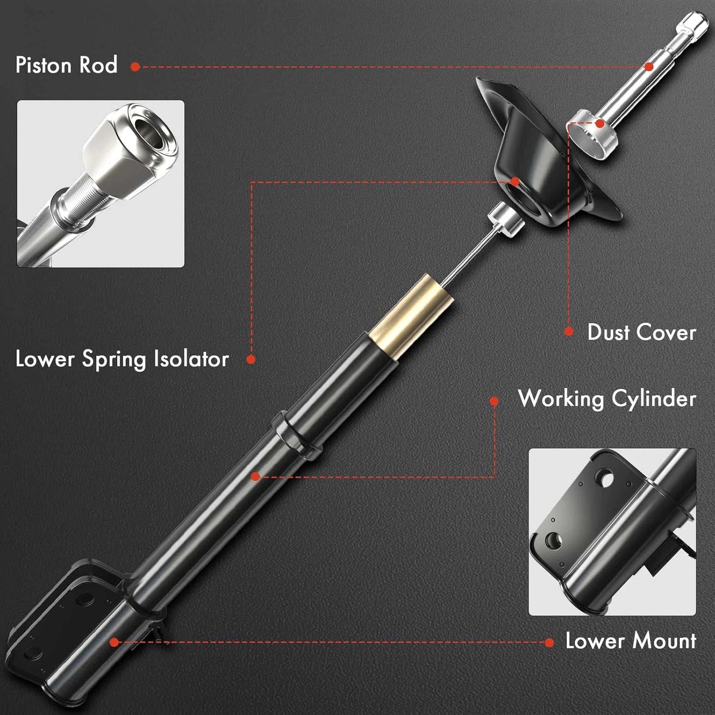 A-Premium Front Shock Absorber Strut Assembly Compatible with Toyota RAV4 2006-2012, 2-PC Set