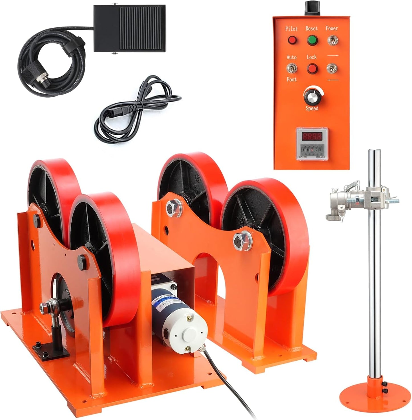VEVOR Rotary Welding Positioner 10KG, 0-90° Welding Positioning Turntable Table with 8.1 Inch 3-Jaw Lathe Chuck, 1-12 RPM 20W Portable Welder Positioning Machine for Cutting Grinding Assembly Testing