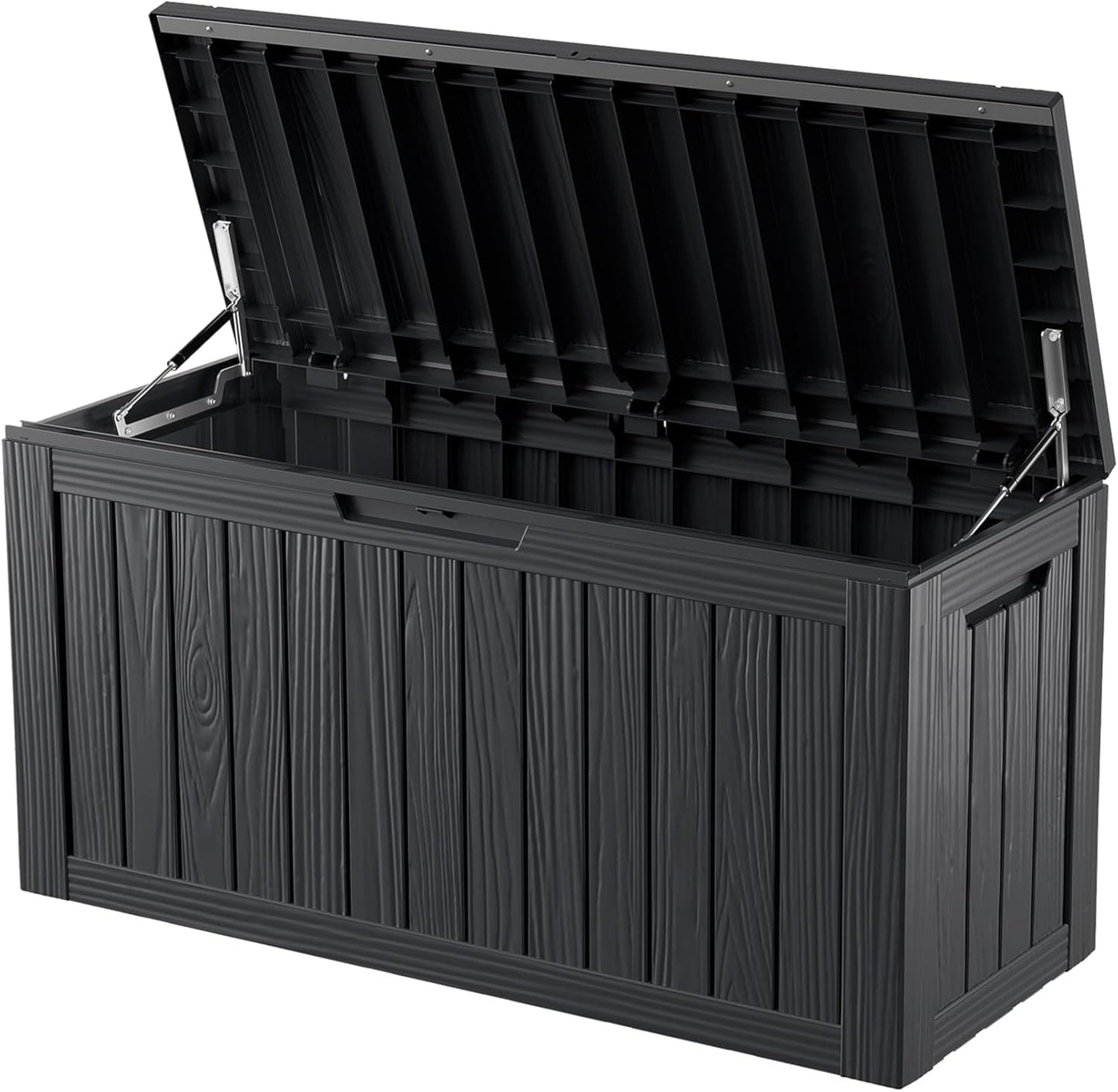 200 Gallon Outdoor Storage Box - Waterproof Patio Deck Box for Outside Deliveries, All-Weather Resin Bin with Lock for Cushions & Tools, UV-Resistant, Matte Black