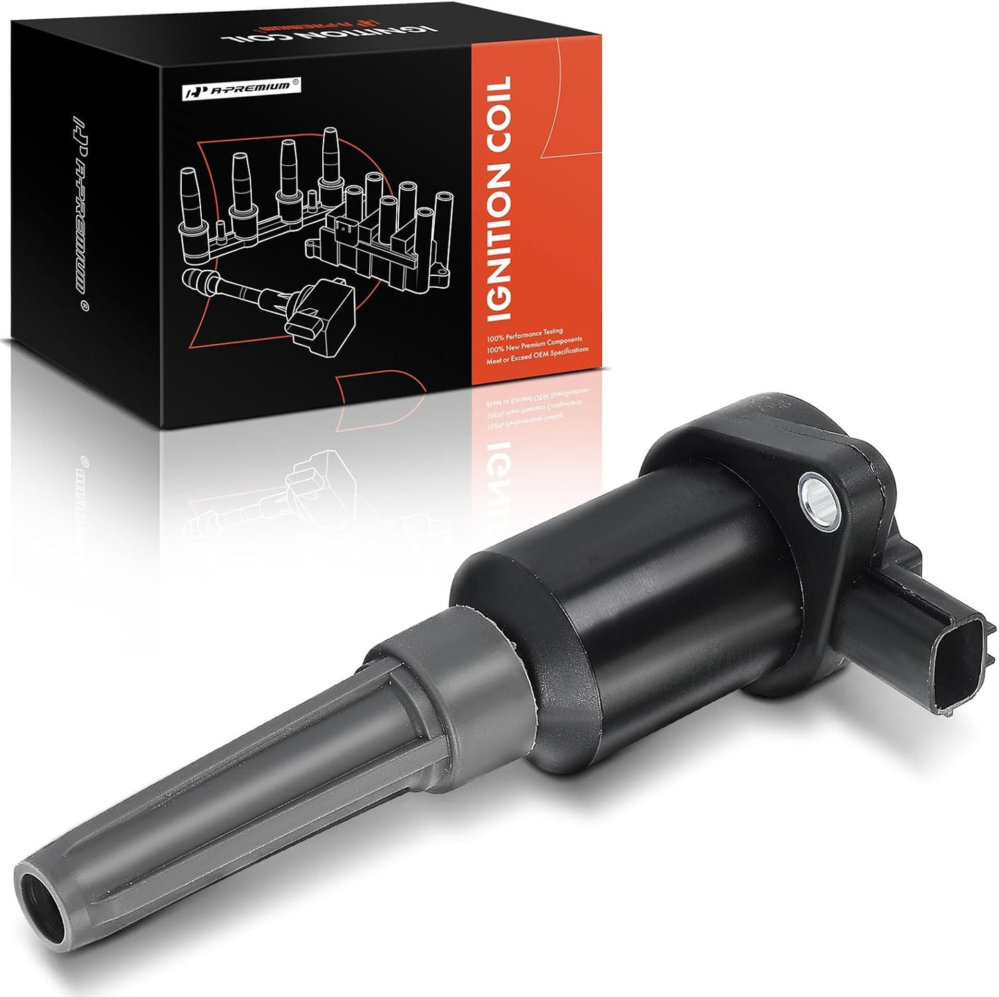 A-Premium Ignition Coil Pack Compatible with Jaguar Vanden Plas XJ6 XJR 1995-1997 XJS 1995-1996 L6 4.0L for UF-384 6-PC Set