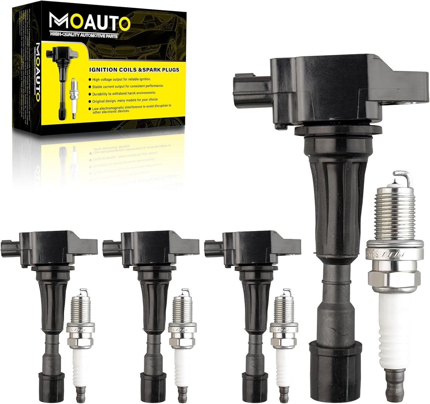 Set of 6 Ignition Coils Pack UF796 90919-A2008 & 6 PCS Iridium Spark Plugs Compatible with Lexus GS350 GS450h IS300 IS350 LC500h LS500h RC300 RC350 RX450h RX450hL Toyota Highlander Tacoma