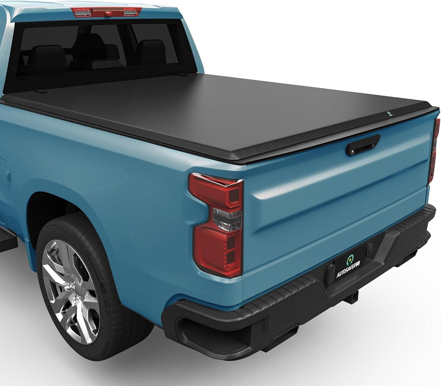 AUTOSAVER88 Hard Quad Fold Truck Bed Tonneau Cover Fit for Chevy Silverado/GMC Sierra 1500 New Body Style 2019-2025 with 5.8ft Bed Without Multi-Flex Tailgate