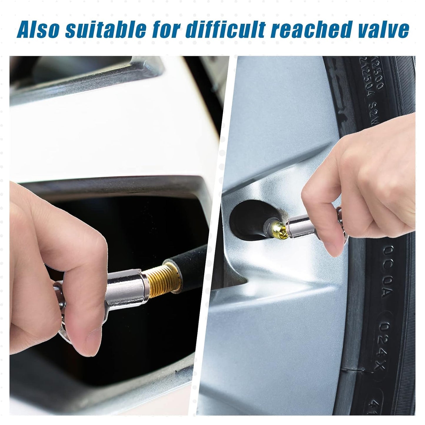 Tallew 10 Pack Dual Head Tire Pressure Gauge Heavy Duty Air Pressure Tire Gauge for Auto Truck Car RV Van Gage Range 10-150PSI, 1-10Bar (Silver)