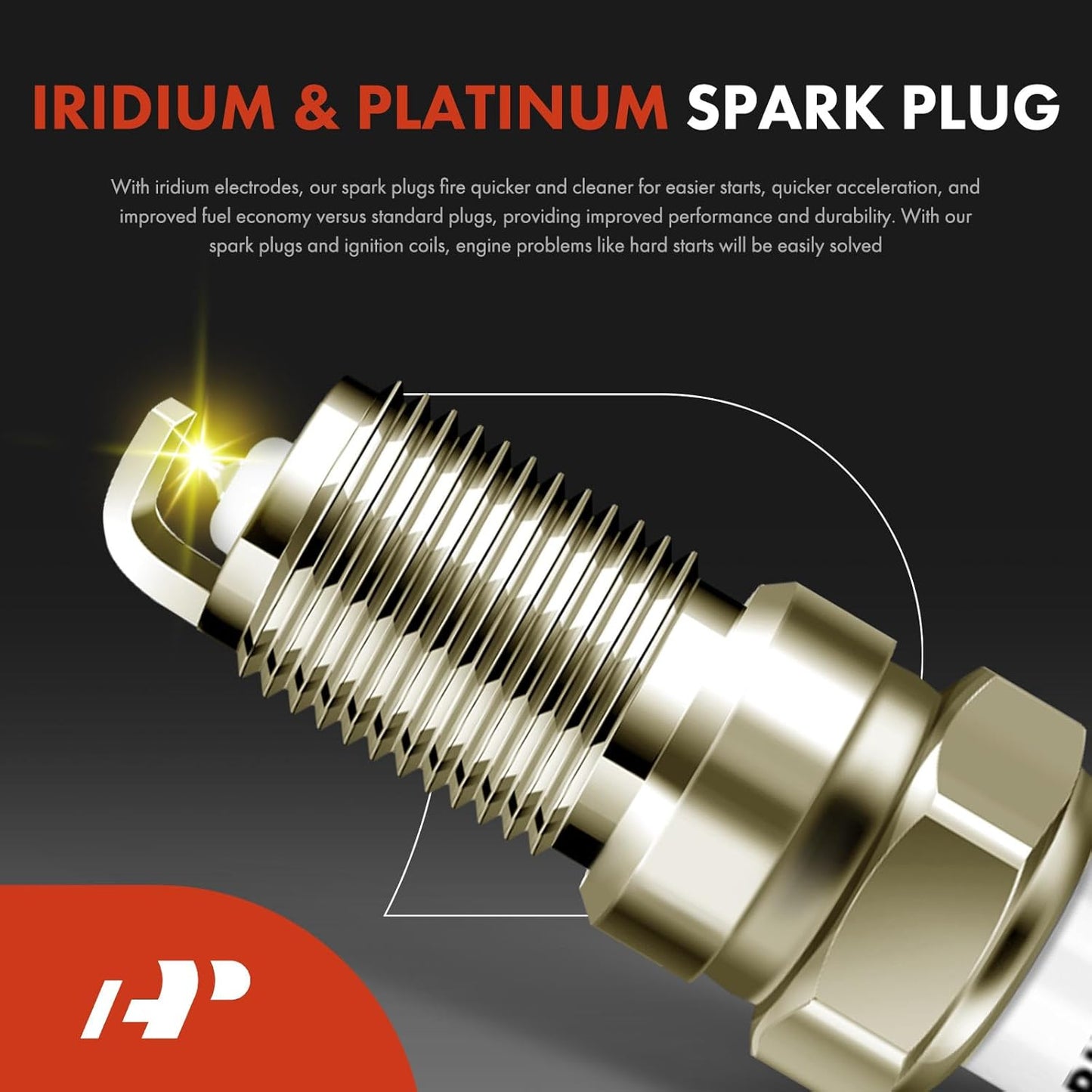 A-Premium 2x Ignition Coil Pack and 12x Iridium Spark Plugs Compatible with Jaguar XJ12 1994-1996, XJRS 1993, XJS 1994-1995, 6.0L