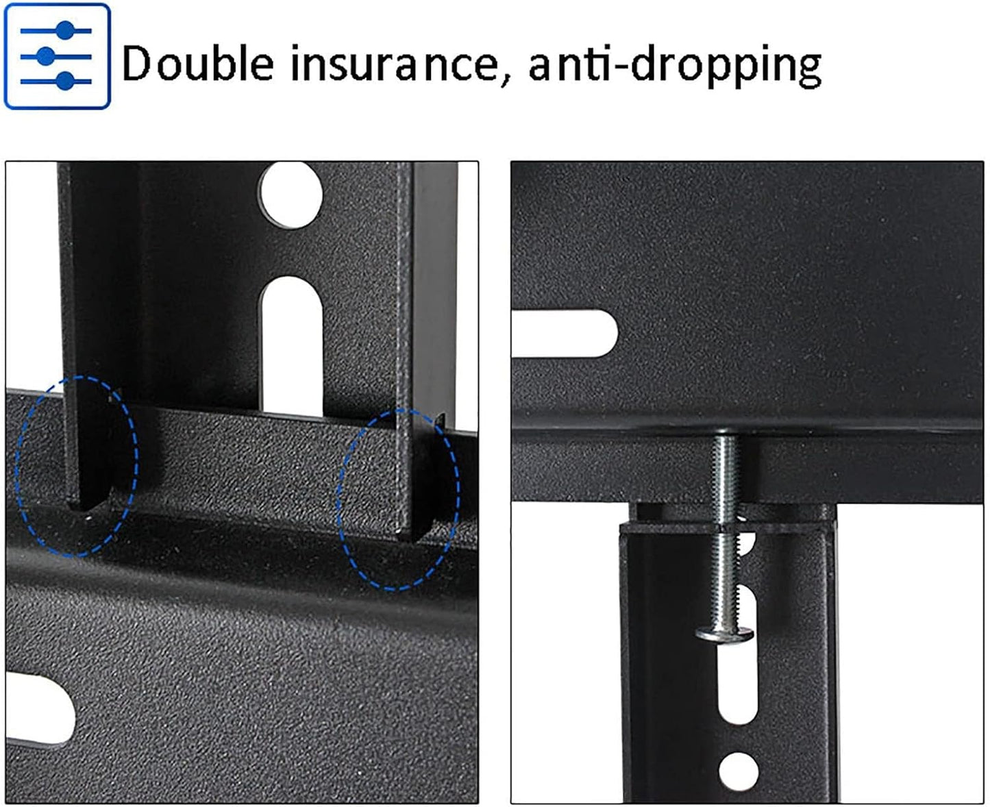 Table Top Ceiling TV Mount Bracket, Double Rod rt Height Adjustment TV Stand for 60-100 Inch TVs (to 11.6m)