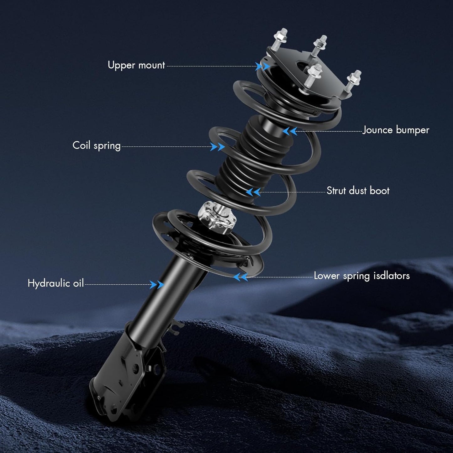 ASAPE 2PCS Front Complete Struts Assembly Coil Spring Fit for 2011 2012 2013 for Ford Explorer AWD Shock Absorber Replace OE 272621 272620