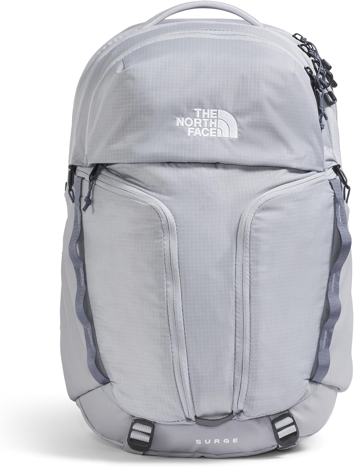 THE NORTH FACE Women's Surge Commuter Laptop Backpack | Everyday Travel Bag with 16" Laptop Sleeve, Water-Repellent Finish, Women-Specific Fit, TNF Black/TNF Black-NPF, One Size