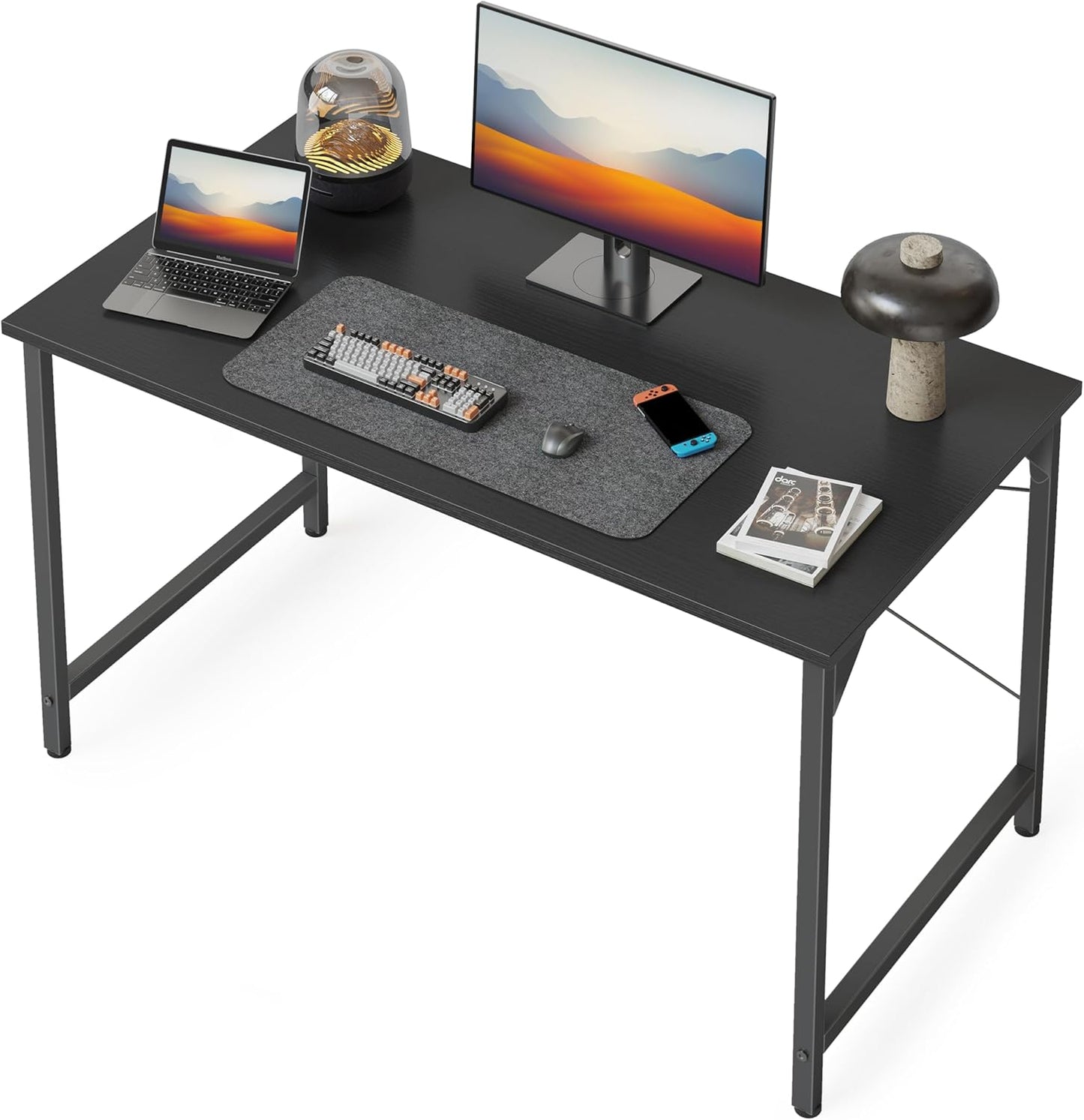 BANTI Computer Desk, 47 inch Home Office Desk, Modern Simple Style PC Table for Home, Office, Study, Writing, Rustic Brown