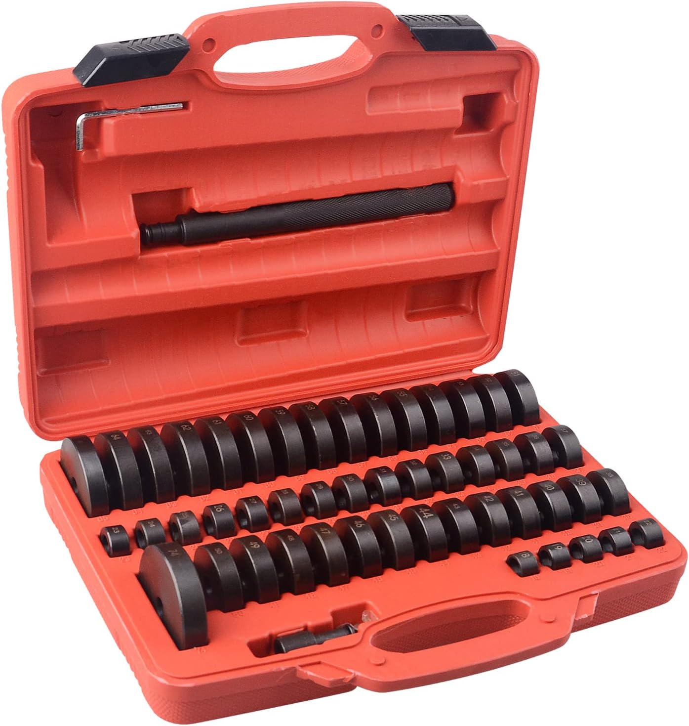 52 in 1 Custom Bushing Driver Set, Transmission Bushing Driver Removal Set Wheel Axle Bearing Race and Seal Installer Tool Kit