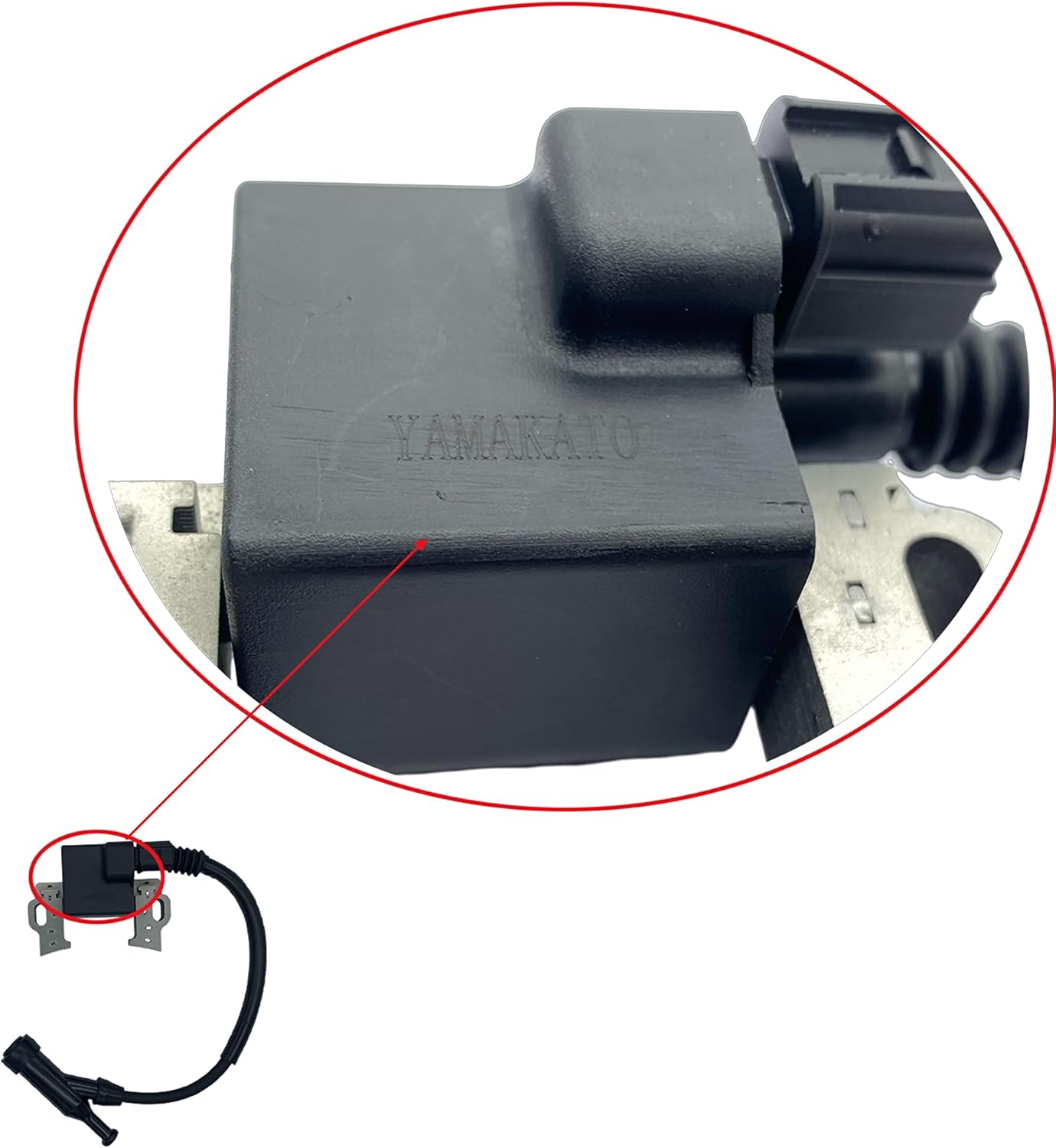 YAMAKATO 30500-Z5T-003 Four Prong Ignition Coil Module w/ 4 pin Connector for Honda GX340 GX390 GX240 GX270 OEM 30500Z5T003