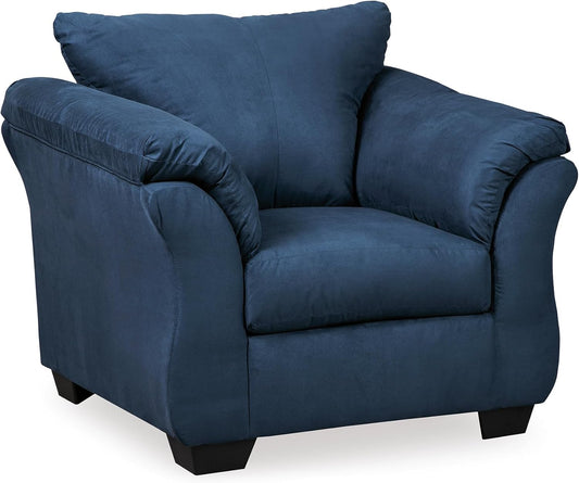 Signature Design by Ashley Darcy Casual Plush Chair, Dark Blue
