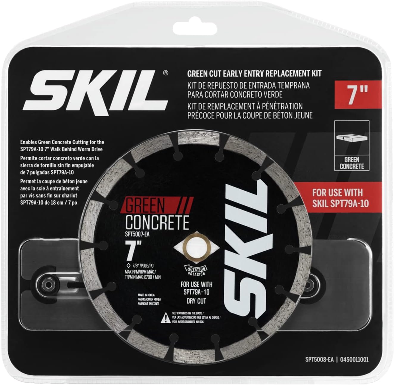 SKIL 7" Walk Behind Worm Drive Skilsaw for Concrete - SPT79A-10