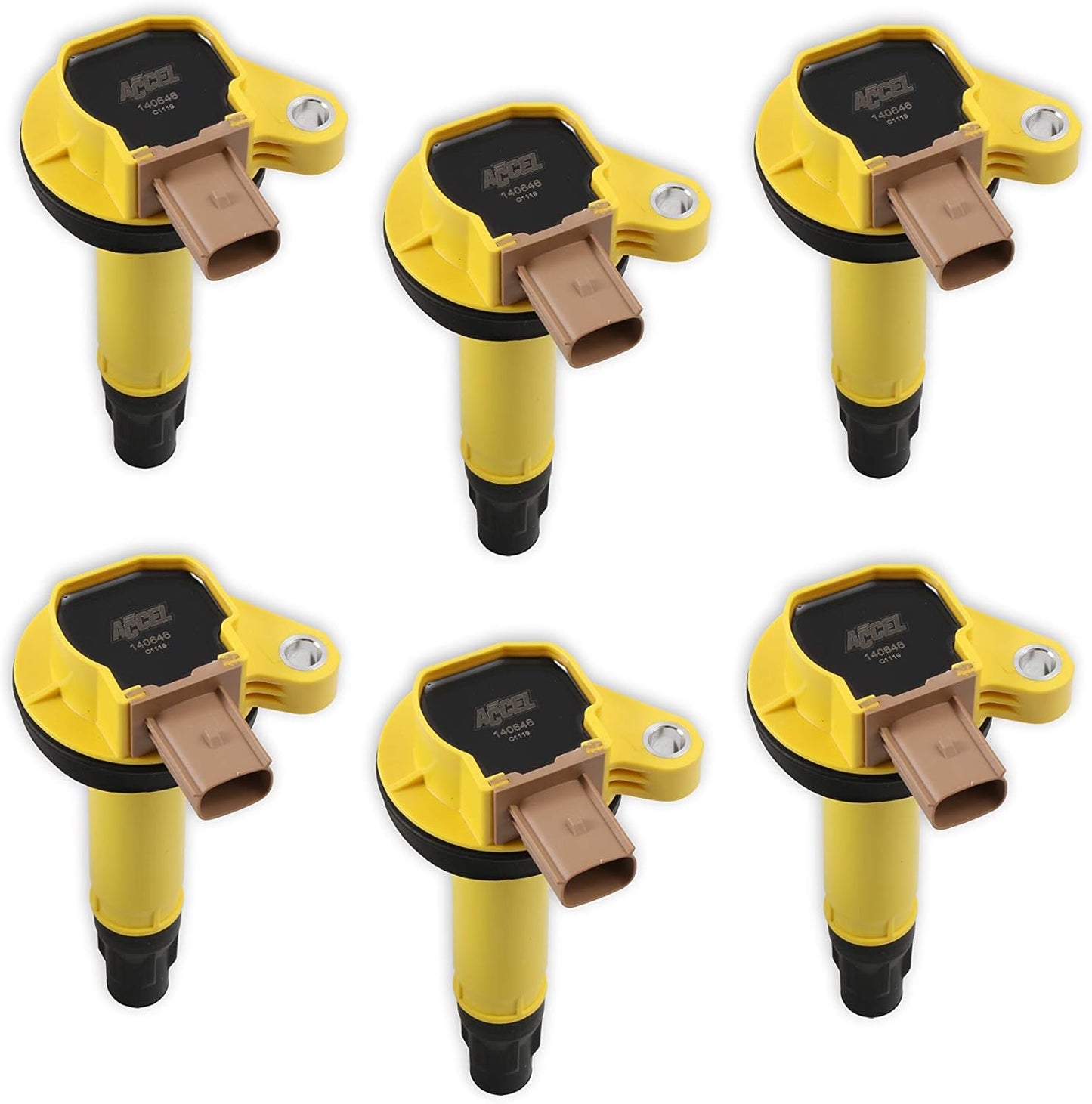 ACCEL 140646 SuperCoil Ignition Coil - Yellow - Individual (3-Pin)