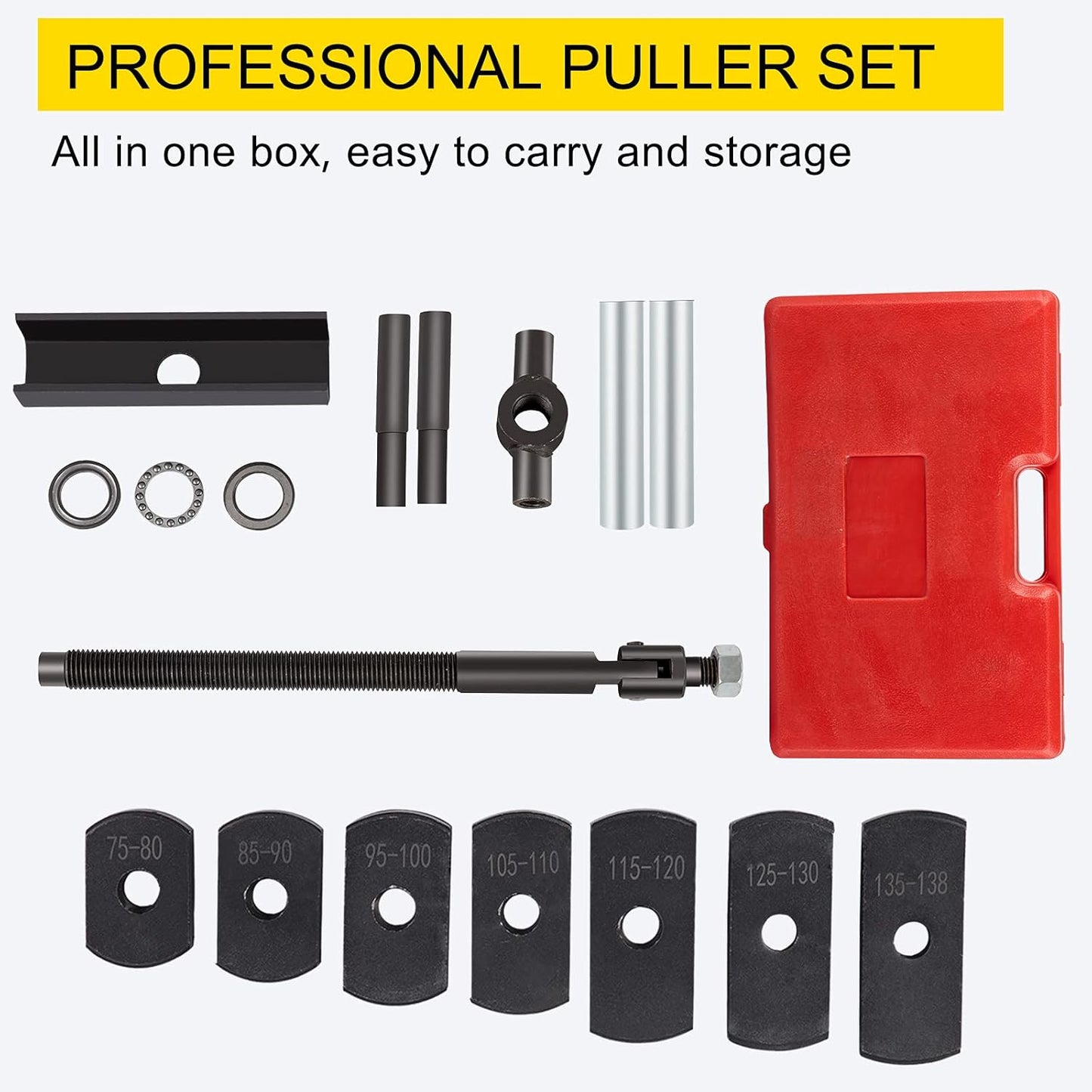 VEVOR Liner Puller Cylinder Liner Puller, Diesel Engines Liner Puller Tool, Both Dry-Type and Wet-Type Fit Diameter of 75 mm-138 mm, Universal Cylinder Liner Puller Tool Set for Auto Repair