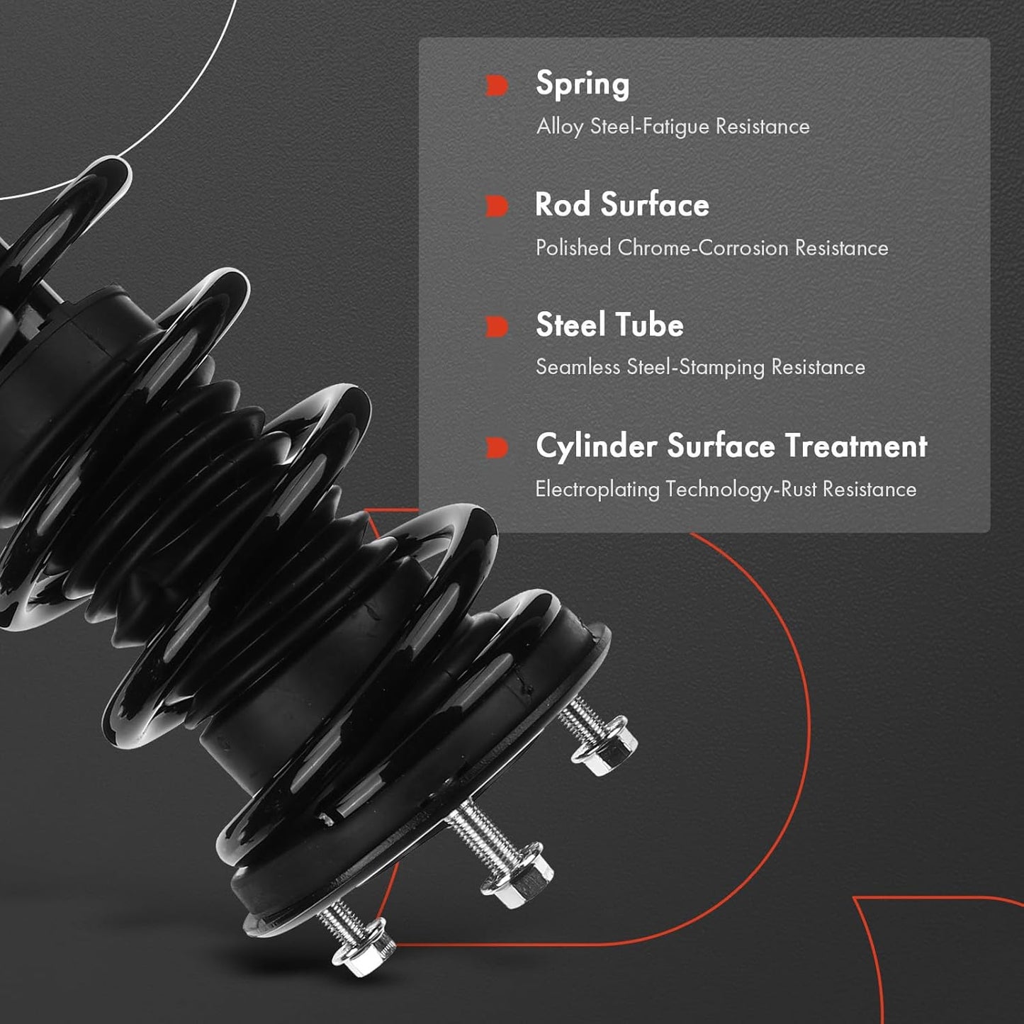 A-Premium Front Pair (2) Complete Strut & Coil Spring Assembly Compatible with Lexus IS250 IS350 2006-2013