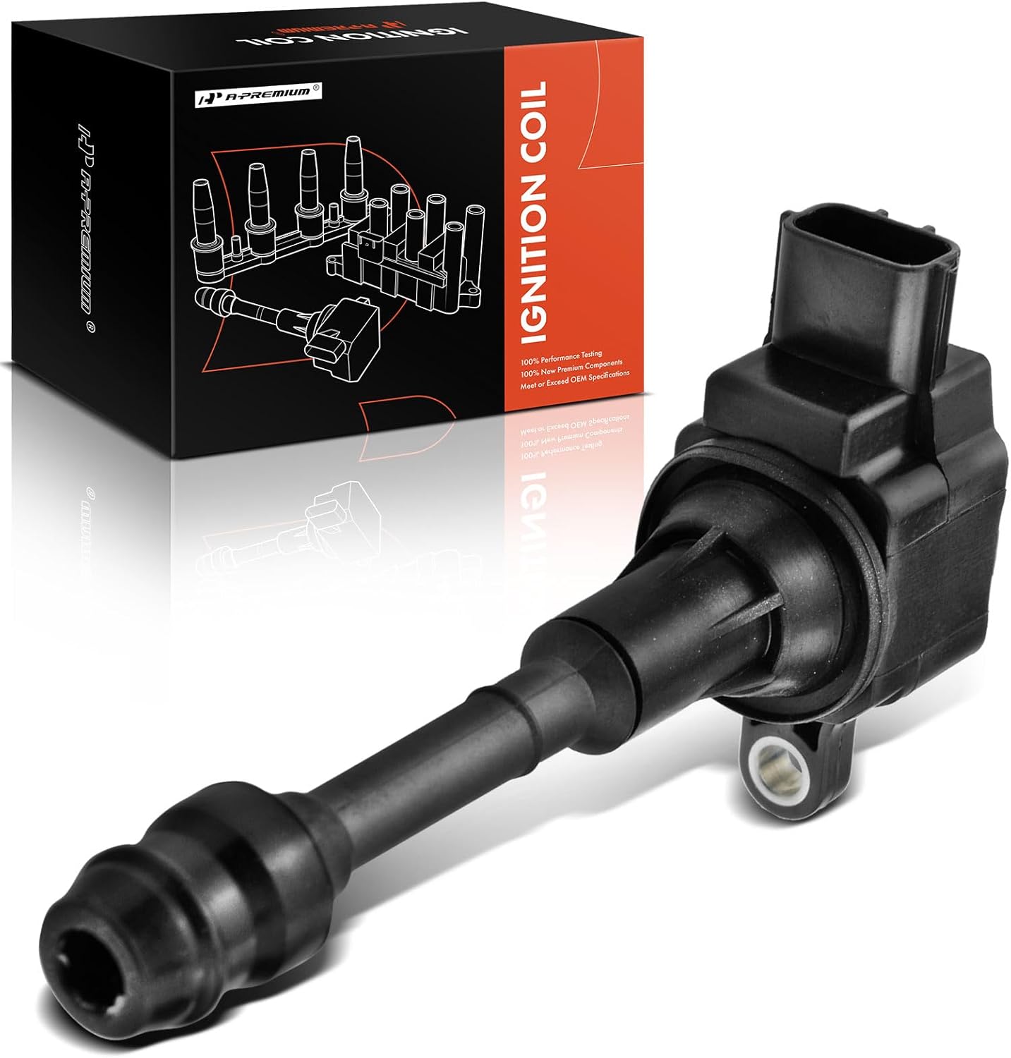 A-Premium Set of 4 Ignition Coil Pack Compatible with Nissan Altima 2002-2006, Sentra 2002-2006, X-Trail 2002-2013, L4 2.5L, Replace# 22448-8H310, UF-350