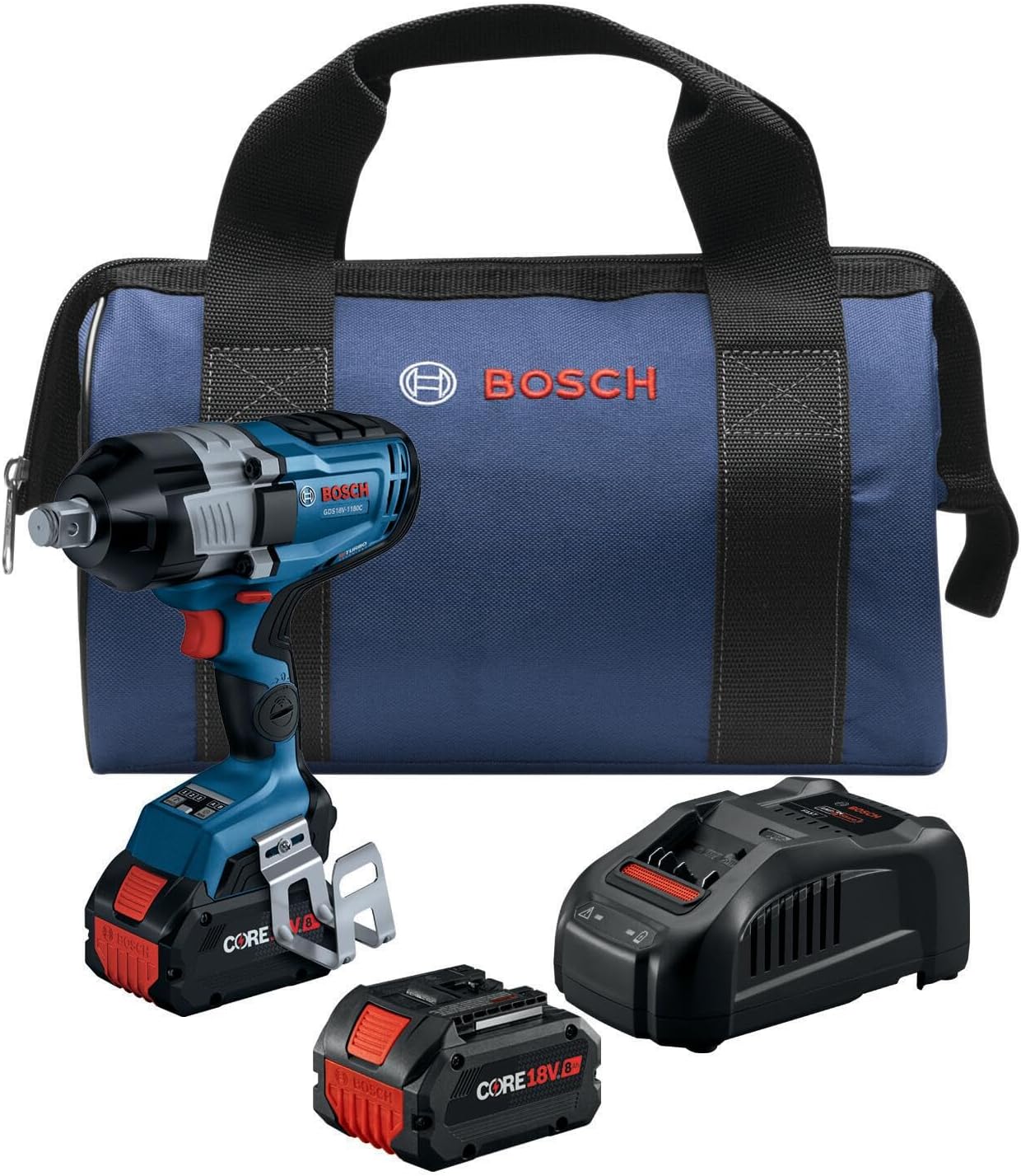 BOSCH GDS18V-1180CN PROFACTOR 18V Connected-Ready 3/4 In. Impact Wrench with Friction Ring and Thru-Hole (Bare Tool)