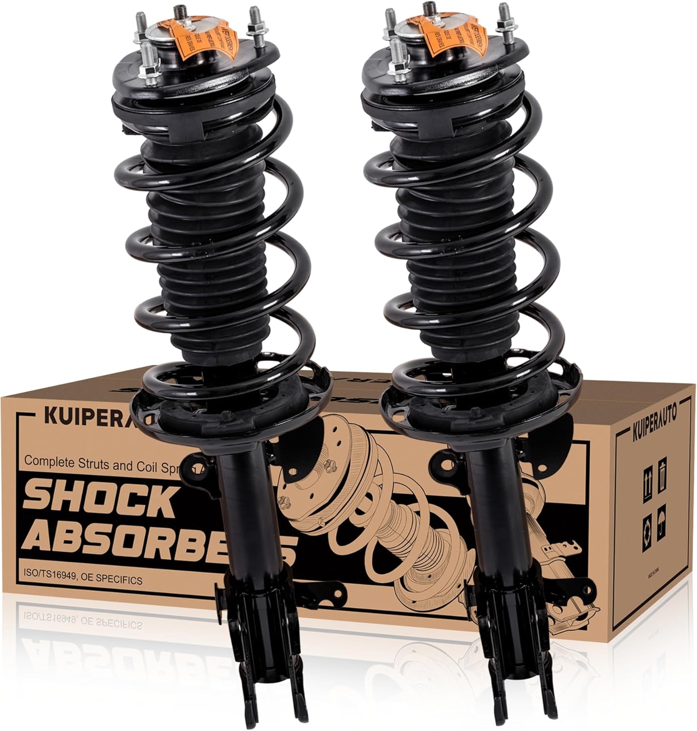 KUIPERAUTO 2PCS Front Shock Absorbers & Coil Spring Assembly Compatible for Honda Pilot 03-08,Compatible for Acura MDX AWD 01-02 Replacement Struts Assembly 171451 171452 181451 181452