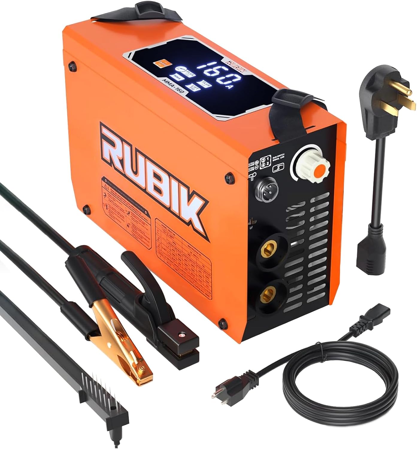 225 Amp Stick Welder with Large LCD Display, Digital IGBT Inverter, 110V/220V Portable Stick Welding Machine. Features include Dual Voltage, Hot Start, Arc Force, Anti-Stick, and VRD Protection