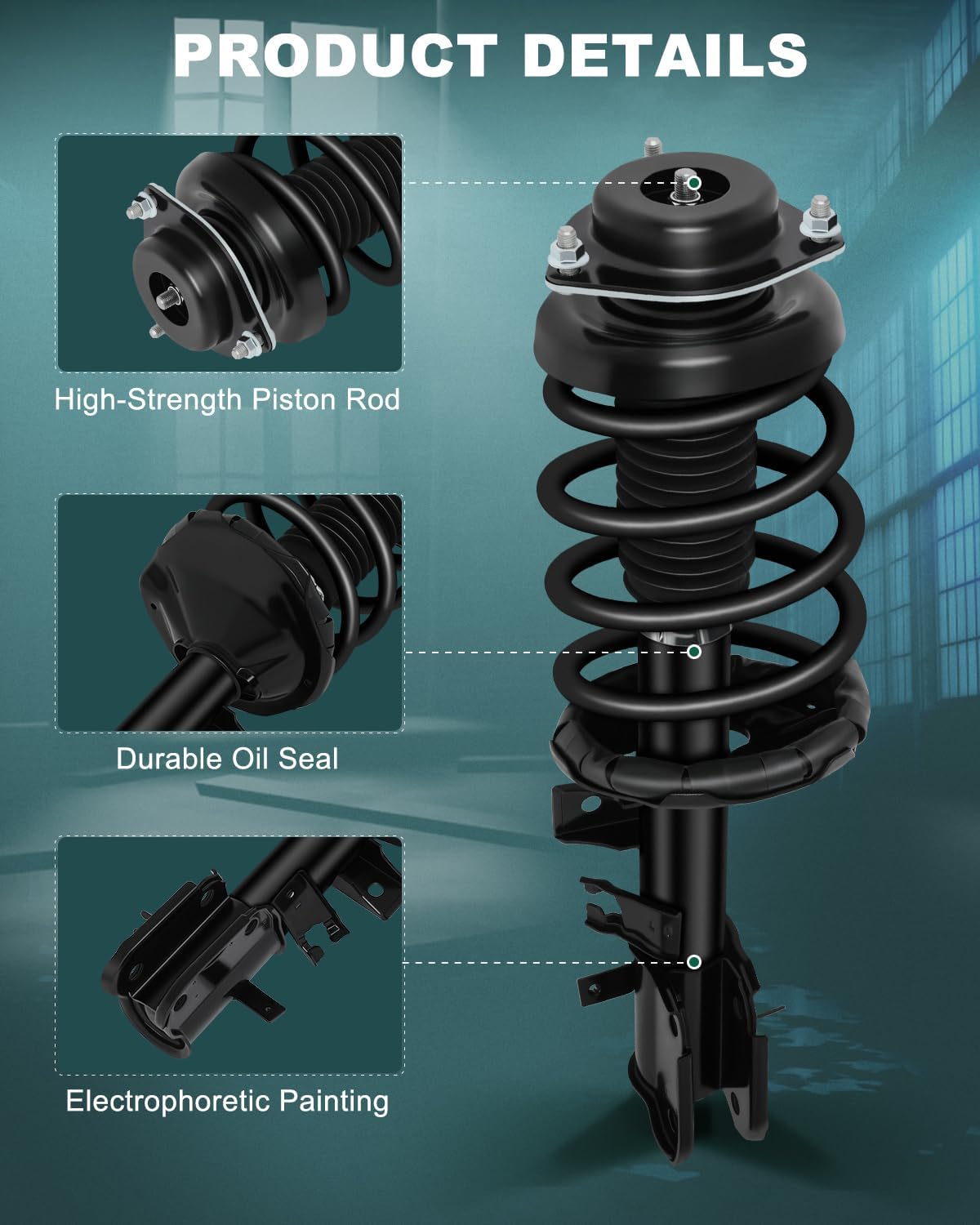 AUTOMUTO Strut Spring Assembly Front Pair struts and Shock Absorber for Infiniti QX4 1999-2001,for Nissan Pathfinder 1999-2001 replacement for 271574 271573