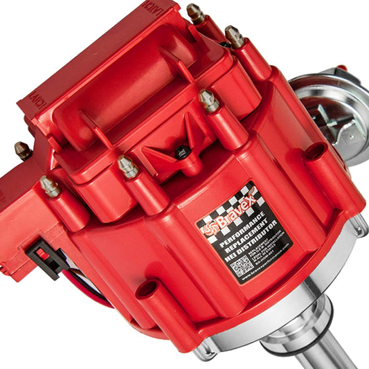 STEINBRÜCKE High Performance Red Cap HEI Distributor for Chevy gm SBC 283 305 307 327 350 400 BBC 454 396 427 Small/Big Block 65k coil 7500RPM
