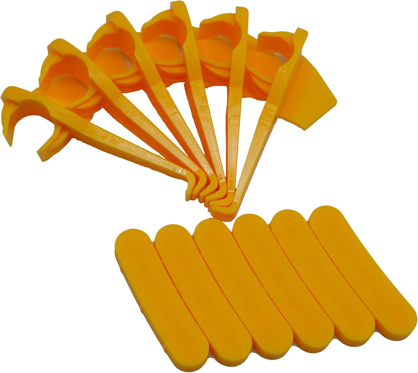 Tire Changer Plastic Insert, Tire Machine Guard, Wheel Rim Edge Protector for Mount Duck Head, Nylon Tyre Demount Fitting Head Part, 6 Front (Upper) + 6 Rear (Lower) Insert Kit/Pack, 5 Packs, 01YKL