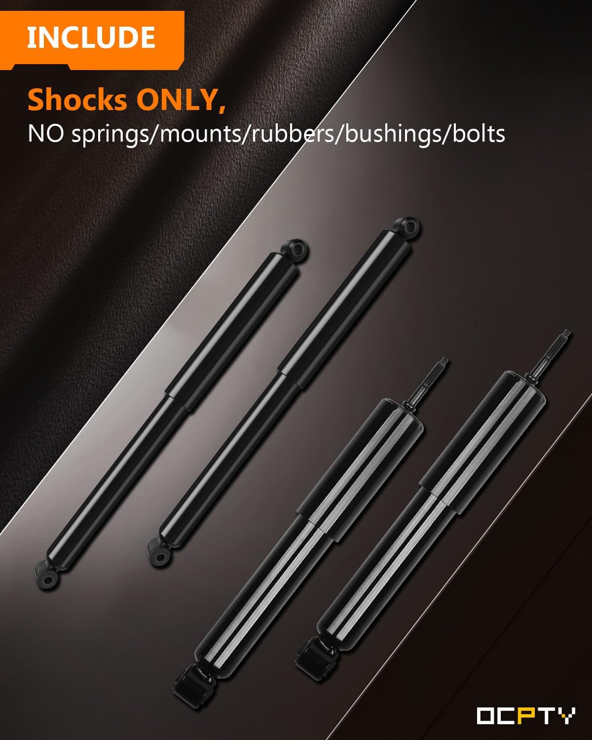 4x Front Rear Shock Struts Sets for Ford, OCPTY Auto Shock Absorber fits 1990 1991 1992 1993 1994 1995 1996 for Ford for F-150 4WD with Accessory Shock Absorber 344049 344079