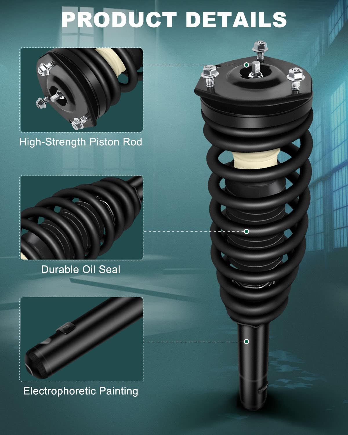 AUTOMUTO Strut Spring Assembly Front Pair Shock Absorber Fit 2010 2011 2012 Fusion, 2010 2011 for Mercury Milan 2.5L L4 Replace for 272596