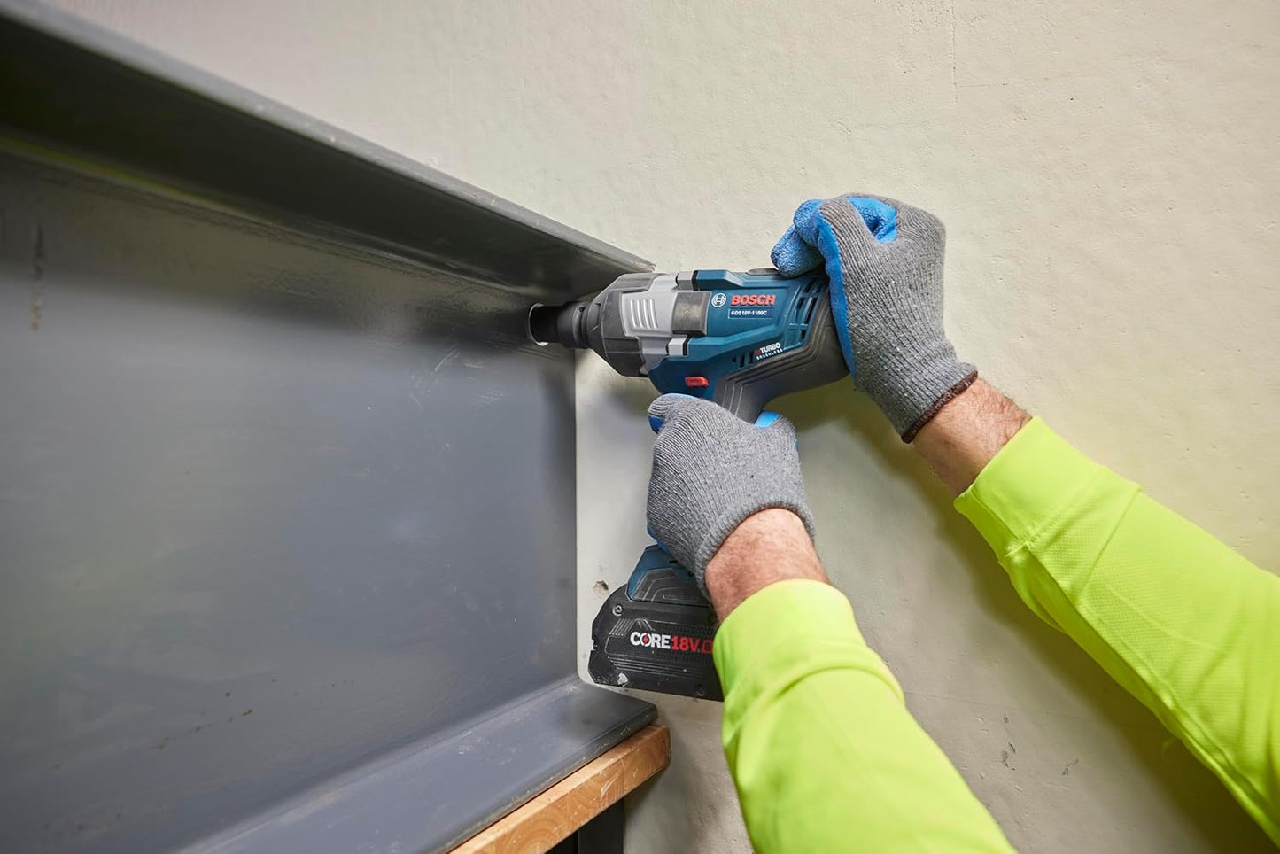 BOSCH GDS18V-1180CN PROFACTOR 18V Connected-Ready 3/4 In. Impact Wrench with Friction Ring and Thru-Hole (Bare Tool)