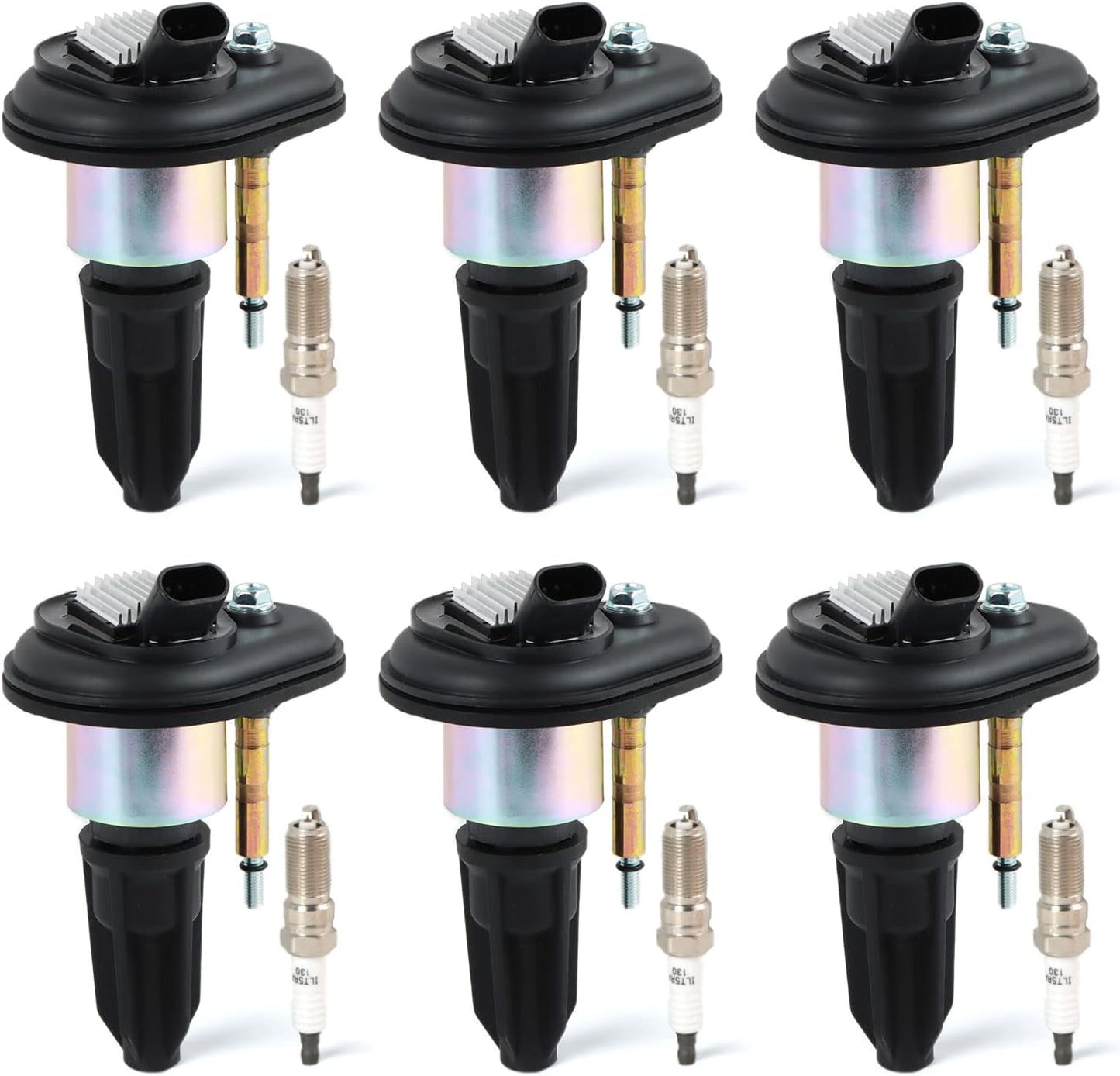 4PCS UF-764 Ignition Coils Pack & Iridium Spark Plugs Compatible with Hyundai Santa Fe 2019-2020 L4 2.4L & Kia Optima 2016-2020 L4 2.4L & Genesis G70 2019-2021 L4 2.0L