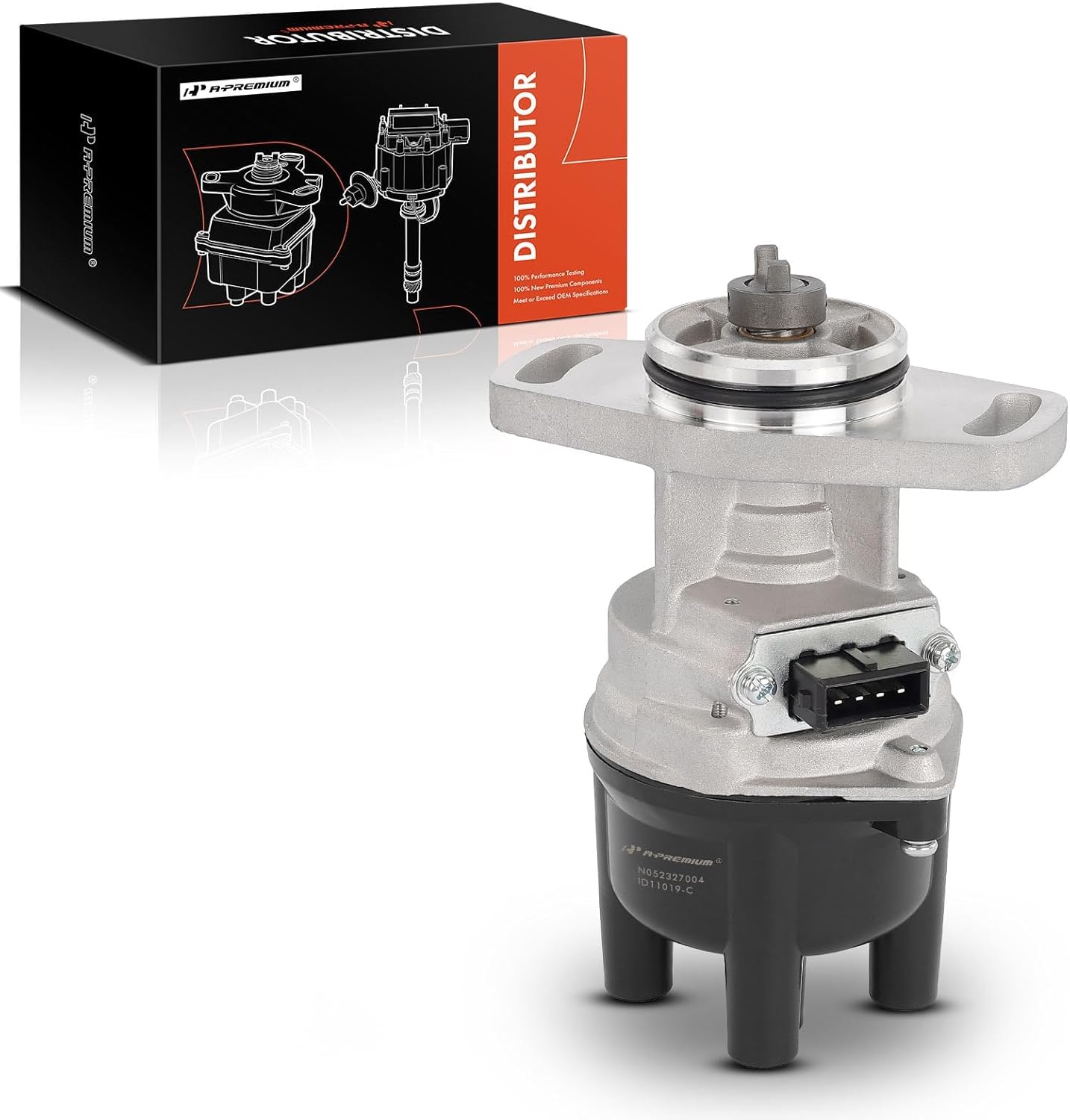 A-Premium Ignition Distributor with Cap and Rotor Compatible with Nissan Sentra 1989-1994, NX 1991-1993, Pulsar NX 1989-1990, 1.6L Gas