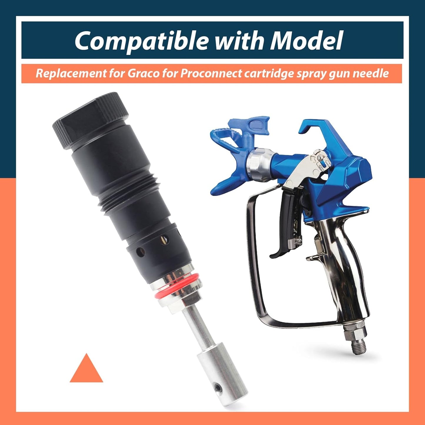 17Y297 Airless Paint Sprayer Repair Kit Replacement for Graco for Proconnect Cartridge Spray Gun Needle