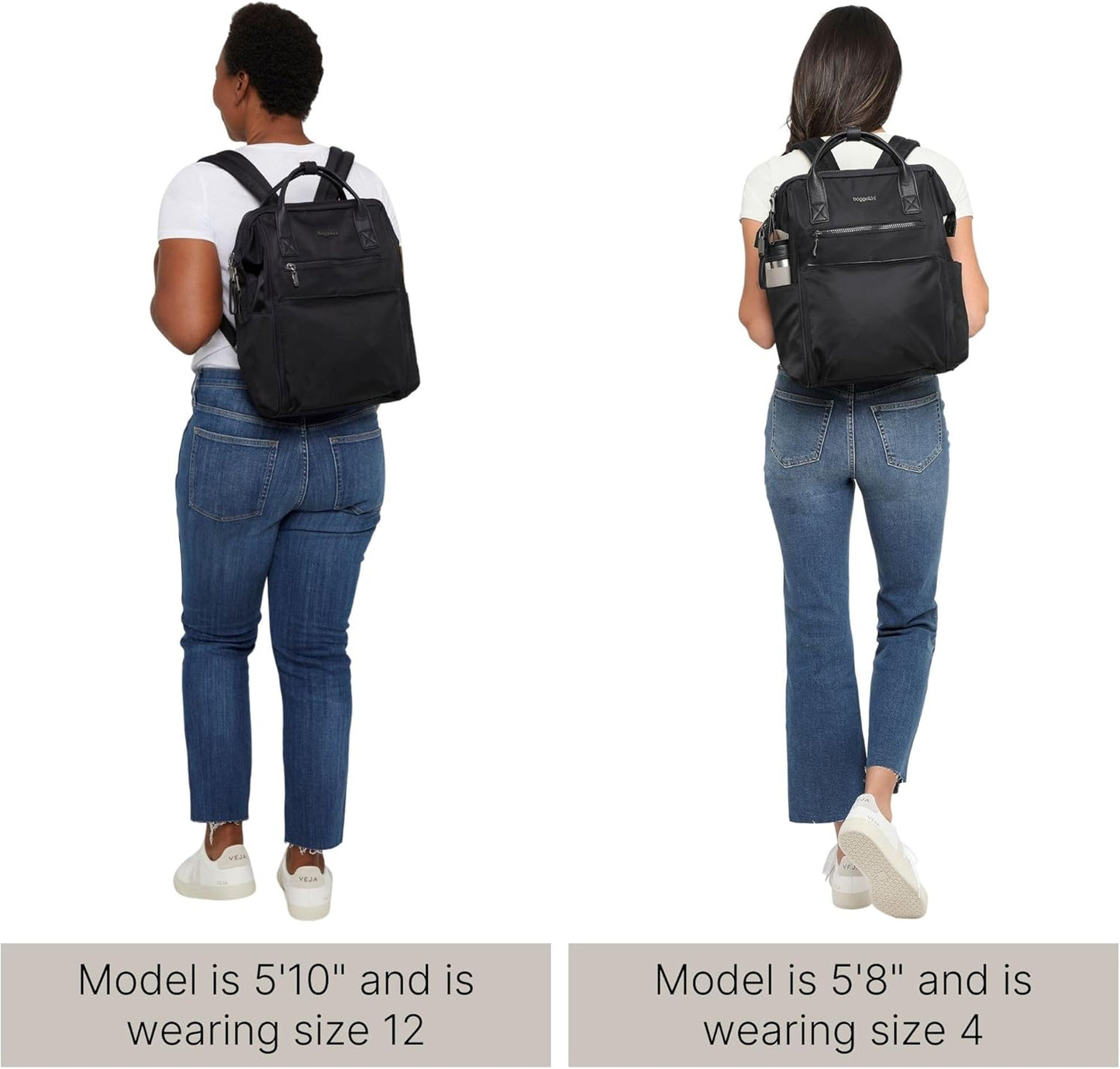 Baggallini Soho Backpack - Travel Laptop Backpack for Women - Lightweight Water-Resistant Luggage Bag, French Navy