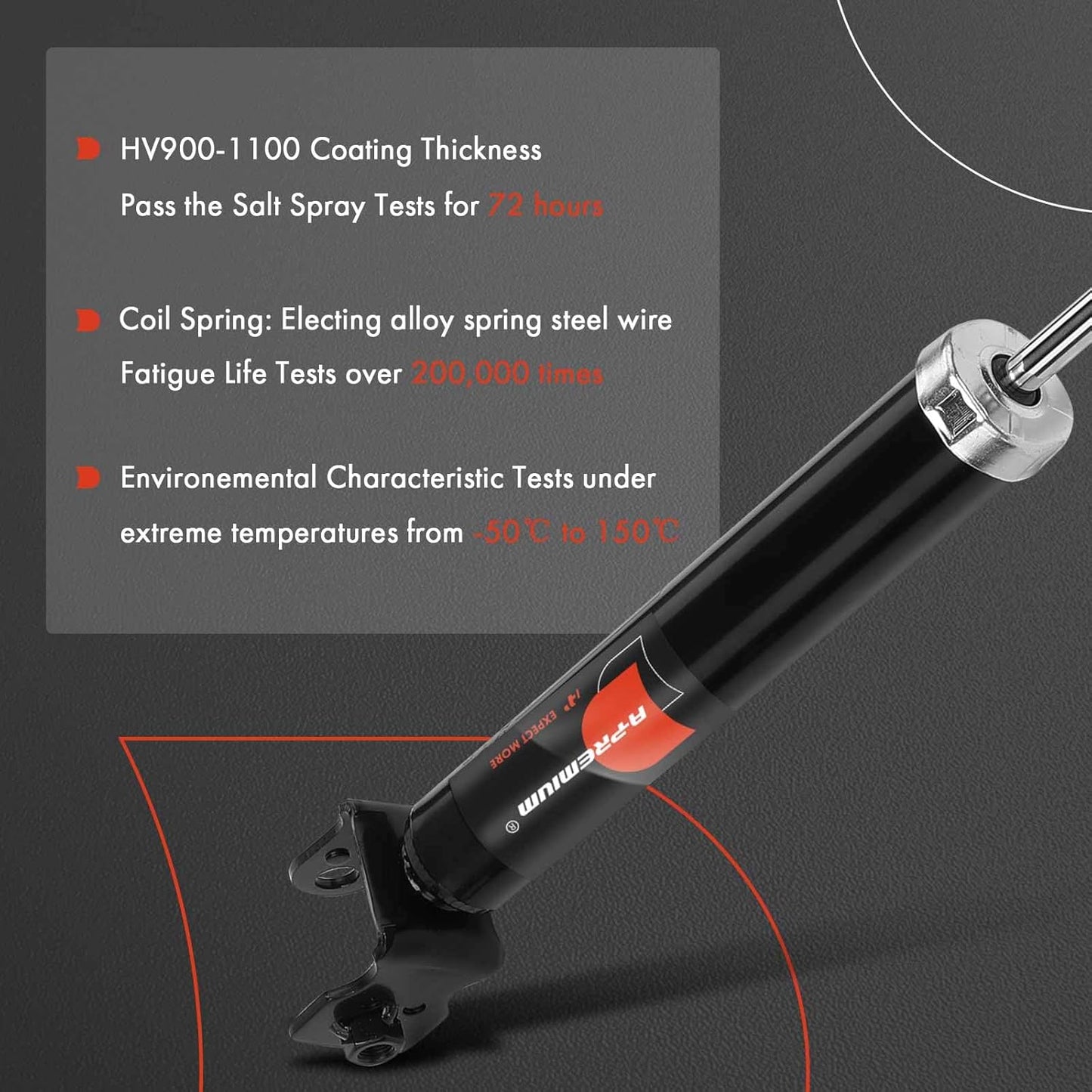A-Premium Front and Rear Shock Complete Strut & Coil Spring Assembly Compatible with Infiniti G35 2003 2004 2005 2006 Coupe, without Sport Suspension, 4-PC Set