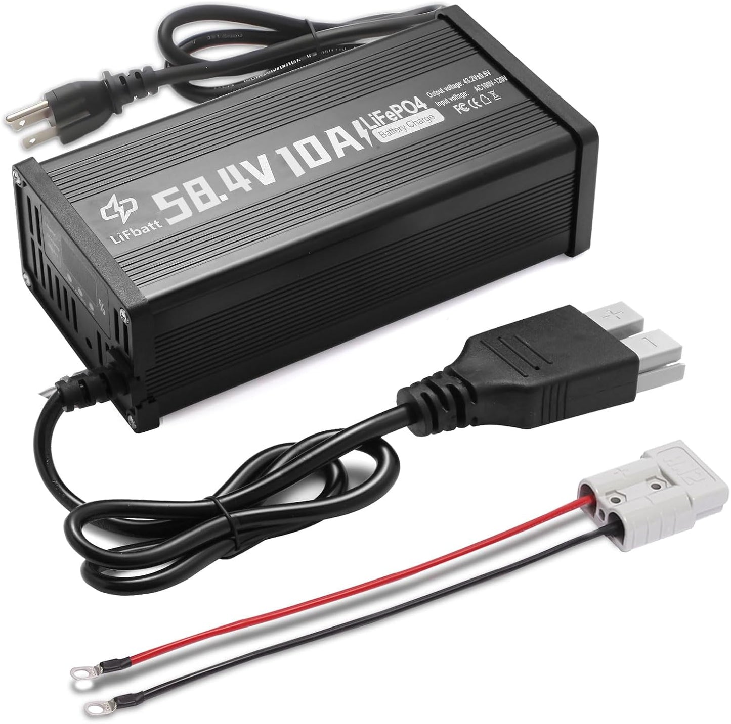 24V 20A LiFePO4 Battery Charger 29.2V Lithium Battery Smart Charger with Anderson Connector and Anderson to M8 Adapter Cable,for Lithium LiFePO4 Deep Cycle Rechargeable Batteries of Car Truck Boat RV