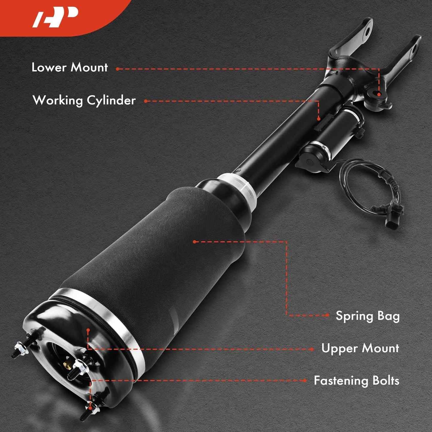 A-Premium Front Left or Right Air Suspension Strut Assembly Compatible with Mercedes-Benz GL320 GL350 GL450 GL550 ML320 ML350 ML450 ML500 ML550, Driver or Passenger Side, Replace# 1643205813