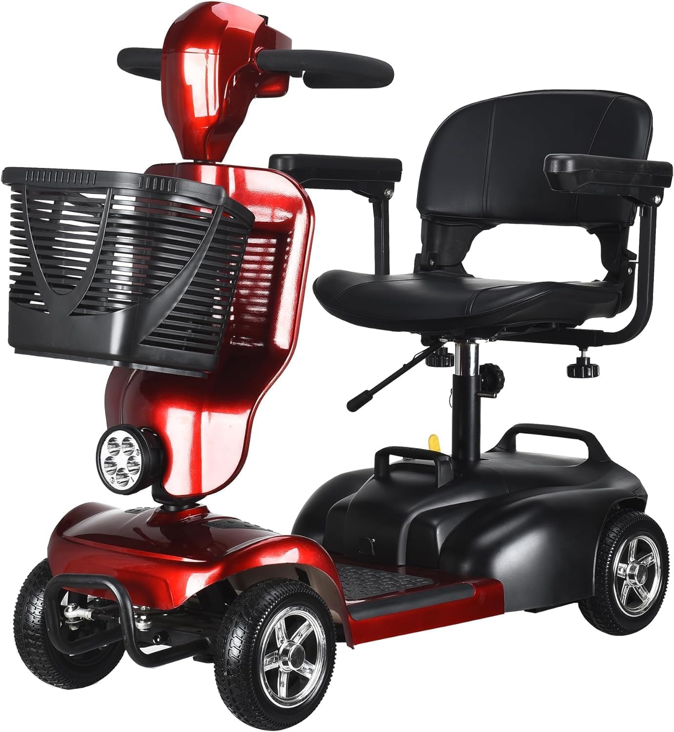 20A 32 Miles Electric Mobility Scooter for Adults Wheelchair Device for Travel, Elderly. 350 lbs Max Weight, 350W Heavy Duty Mobility Scooters for Seniors wiht Two Baskets(Y3-Blue)