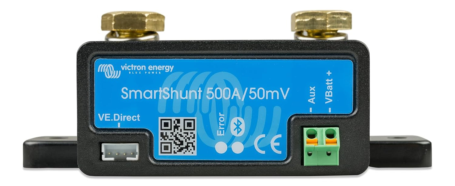 Victron Energy Smart Battery Shunt - Battery Monitor (Bluetooth) - Victron Smart Shunt with Detailed in-app Insights - 6.5V-70V, 300 amp