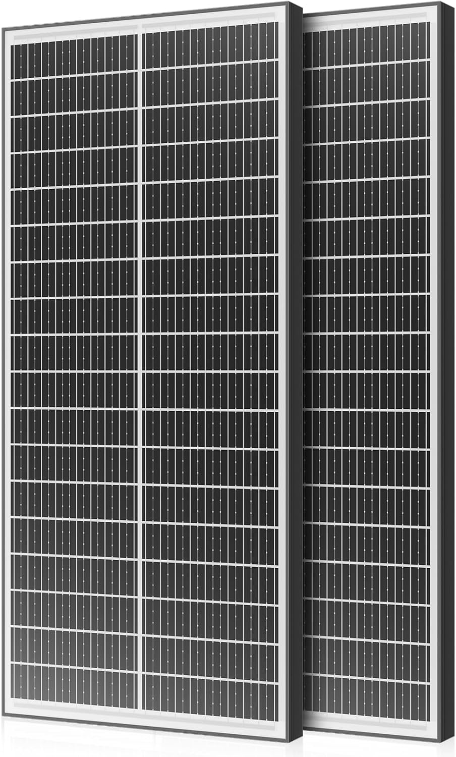 100 Watt Bifacial Solar Panel, 18BB Monocrystalline High Efficiency Module, Dual-Sided 12V/24V for RV, Boat, Cabin, Camping, Off-Grid Systems