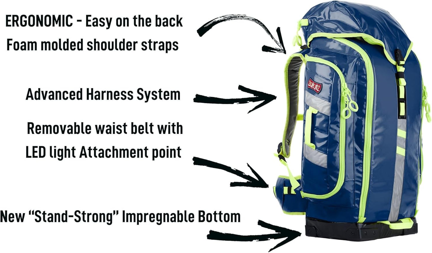 Statpacks New 2023 G3+ Backup Blue EMT Medic Backpack BLS ALS Trauma Bag for EMS, Police, Firefighters