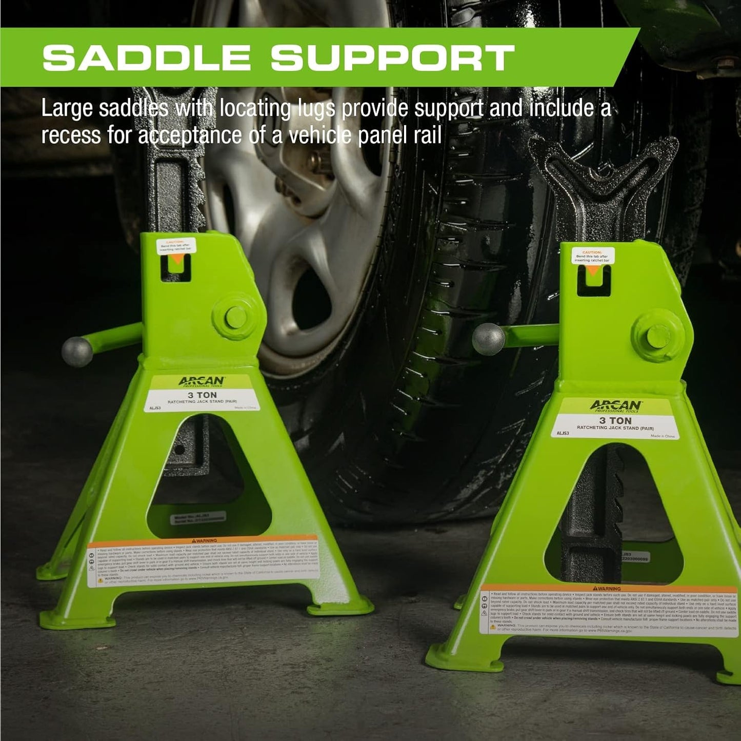 ARCAN TOOLS 3-Ton Steel Jack Stands (ALJS3)